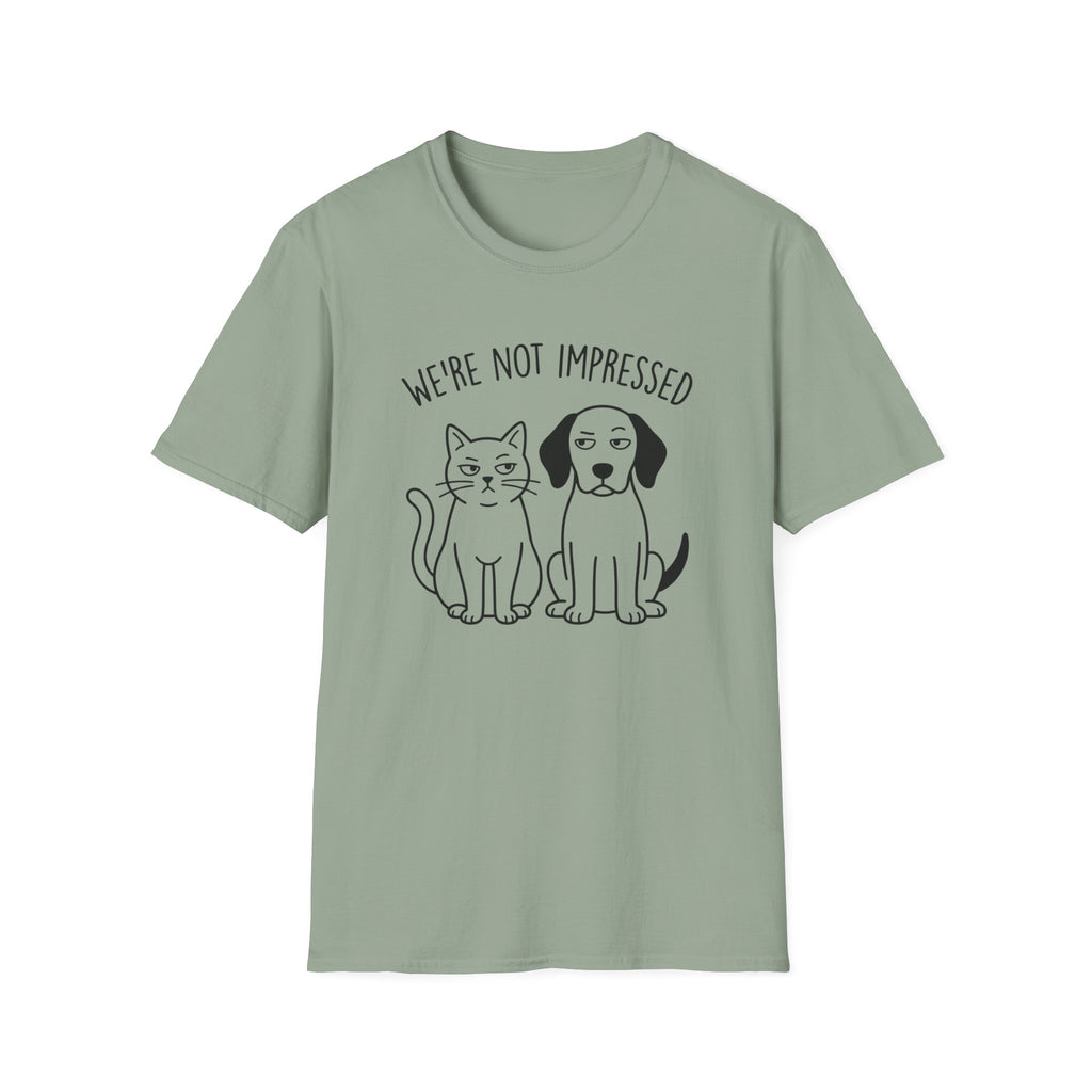 We're Not Impressed Cat and Dog T-Shirt