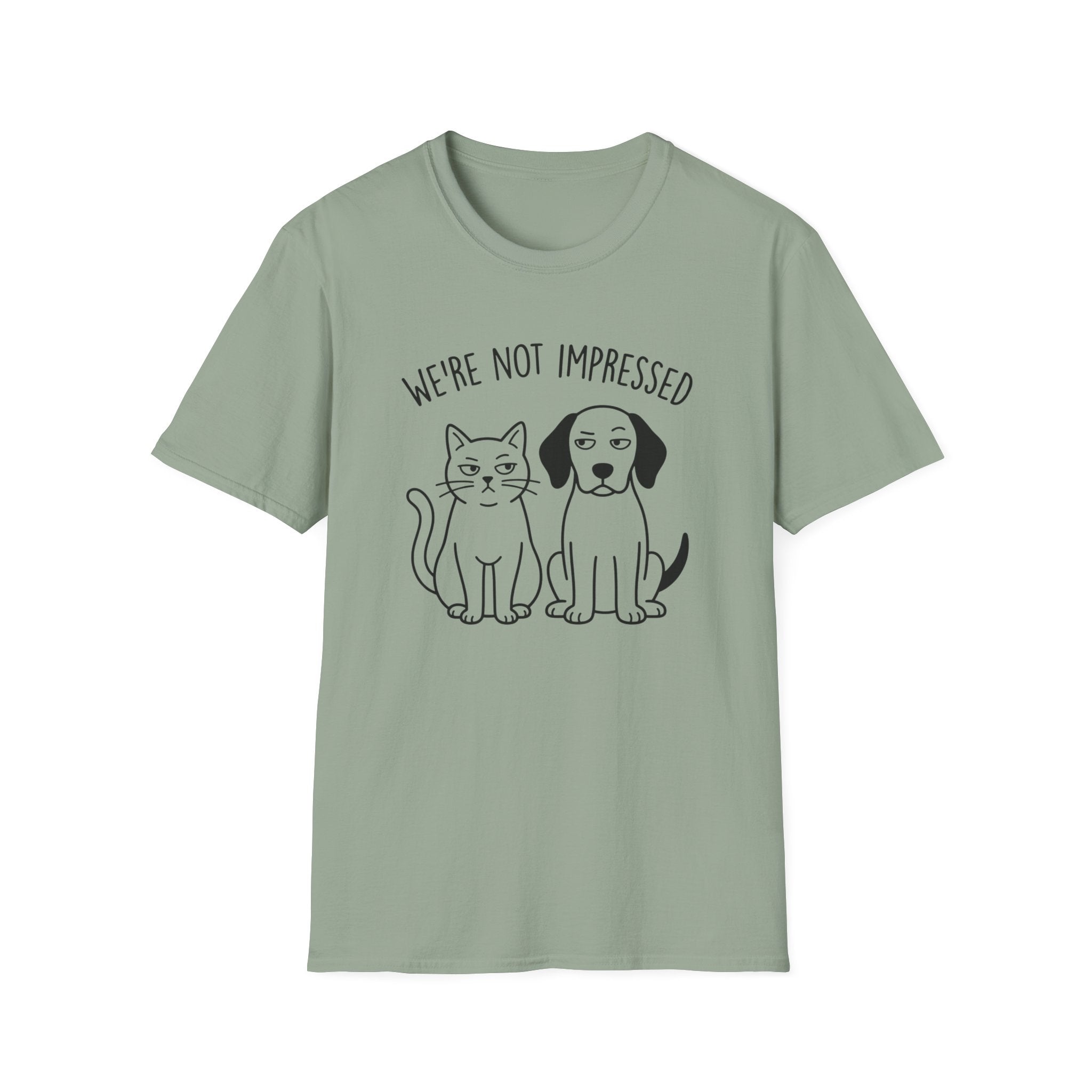 We're Not Impressed Cat and Dog T-Shirt
