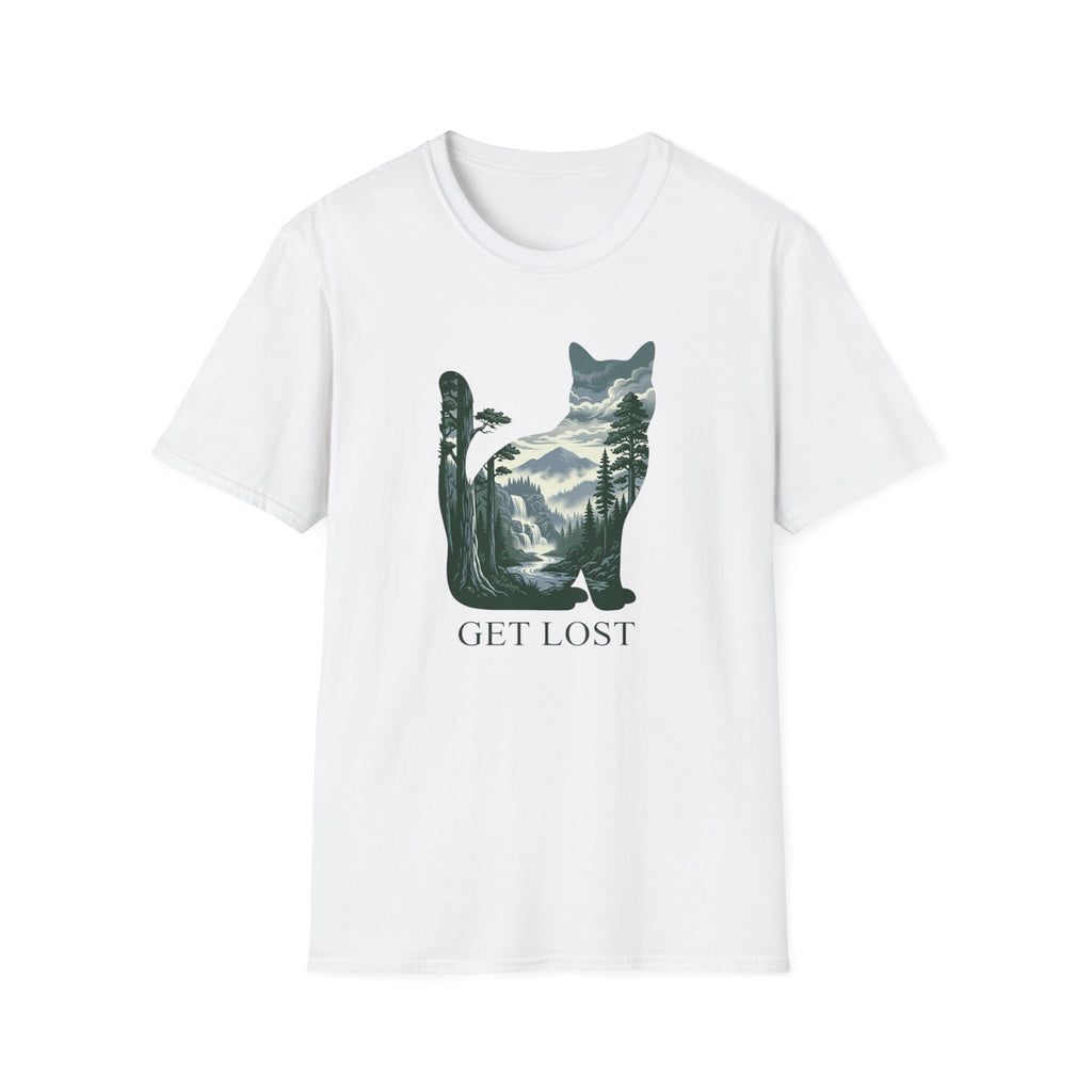 Get Lost Cat Nature Silhouette T-Shirt