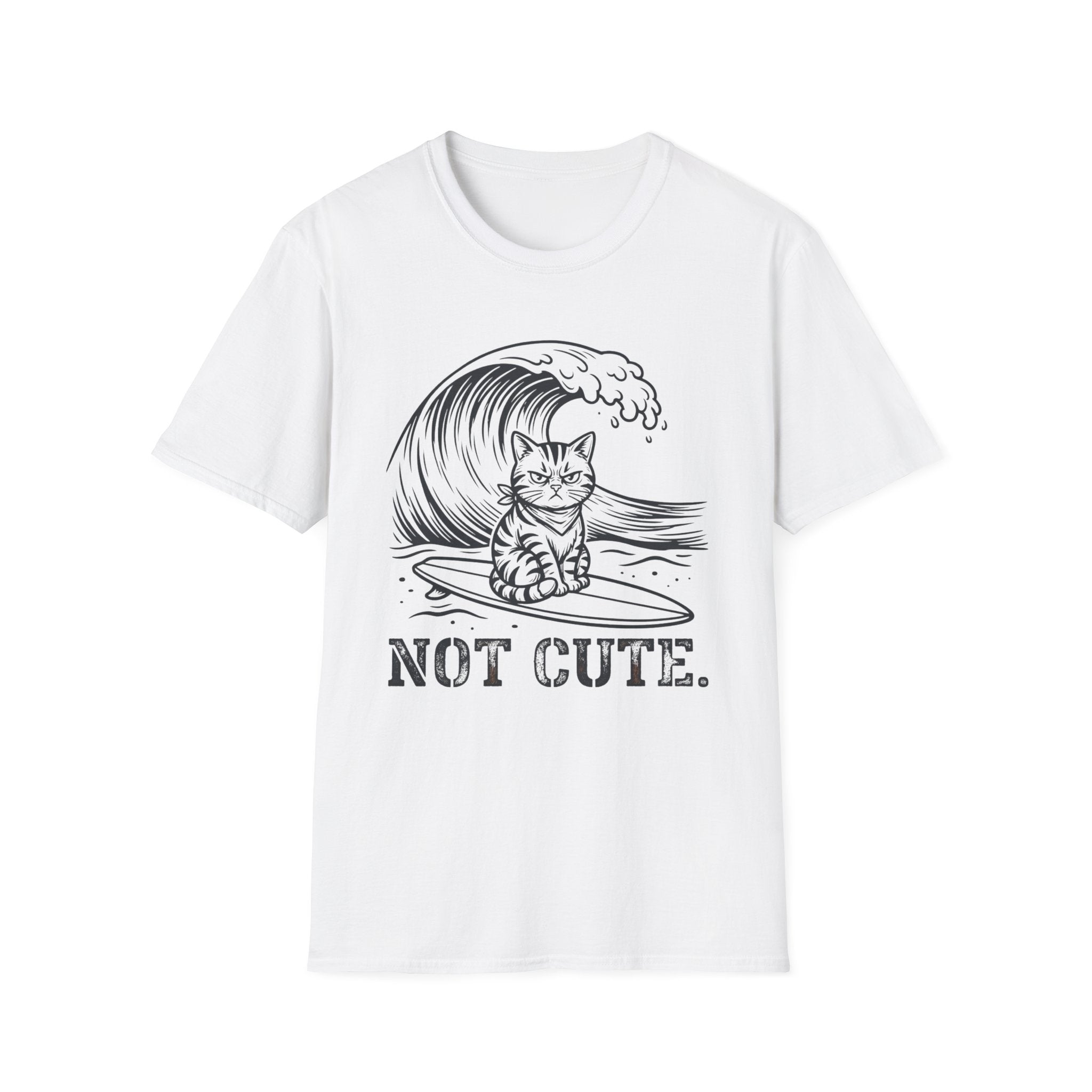 Not Cute Surf Cat T-Shirt