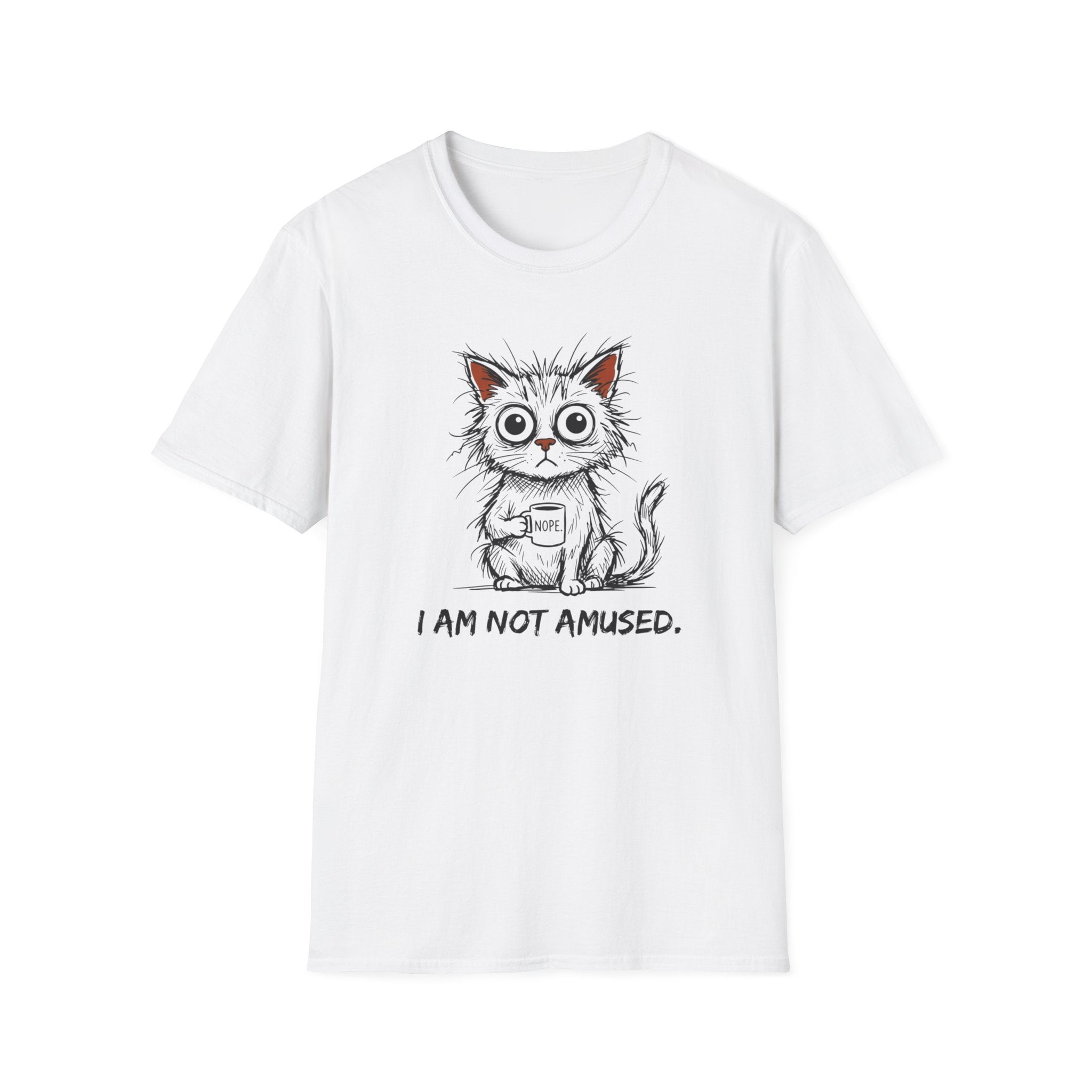 I Am Not Amused Nope Cup Cat T-Shirt