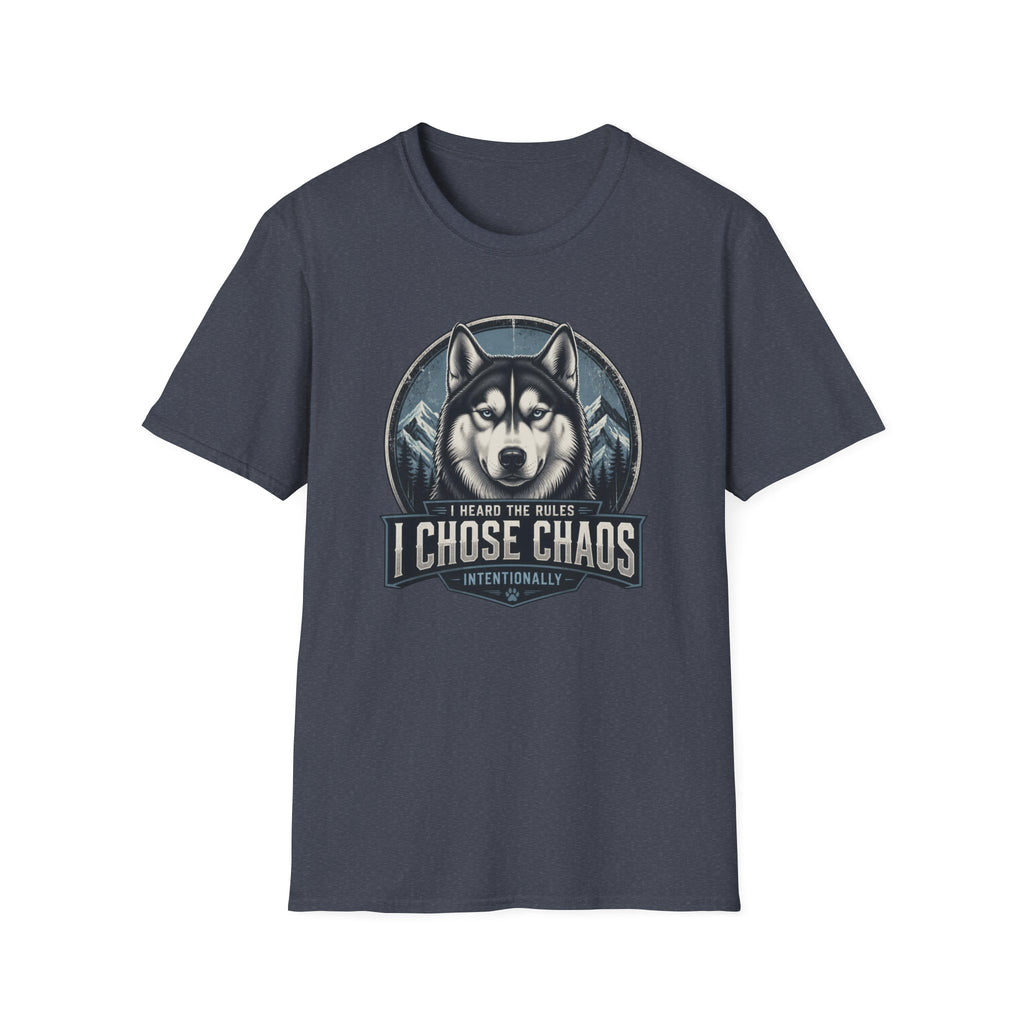 I Chose Chaos Husky Dog T-Shirt