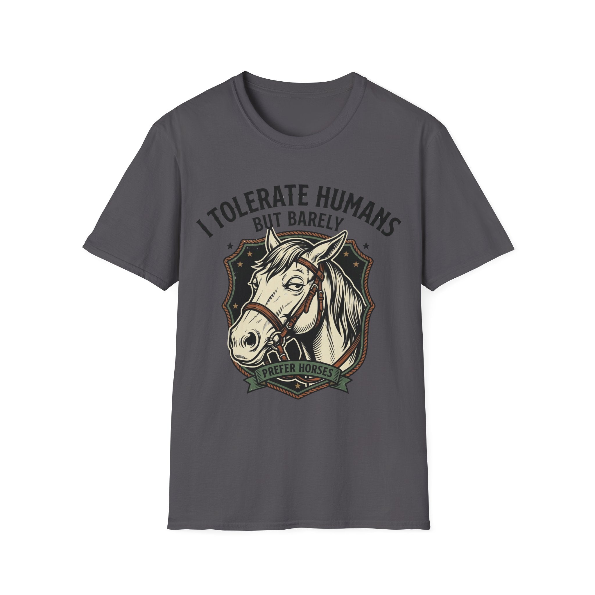 I Tolerate Humans Horse T-Shirt