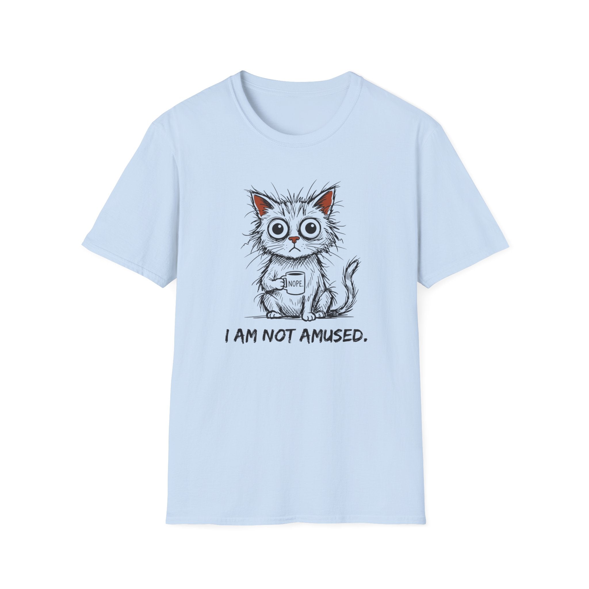 I Am Not Amused Nope Cup Cat T-Shirt