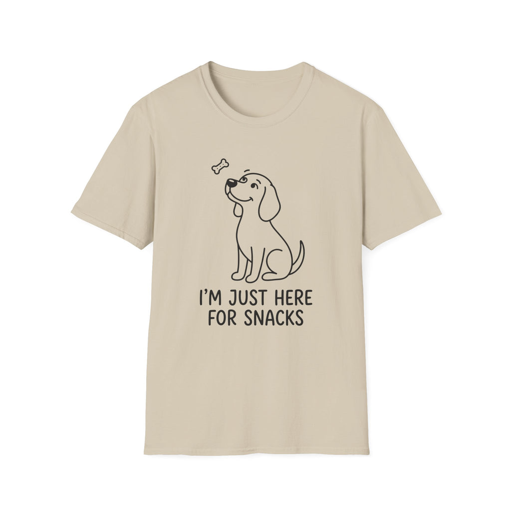 Just Here For The Snacks Dog T-Shirt
