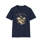 Golden Lab on a rock Surveying dog t-shirt