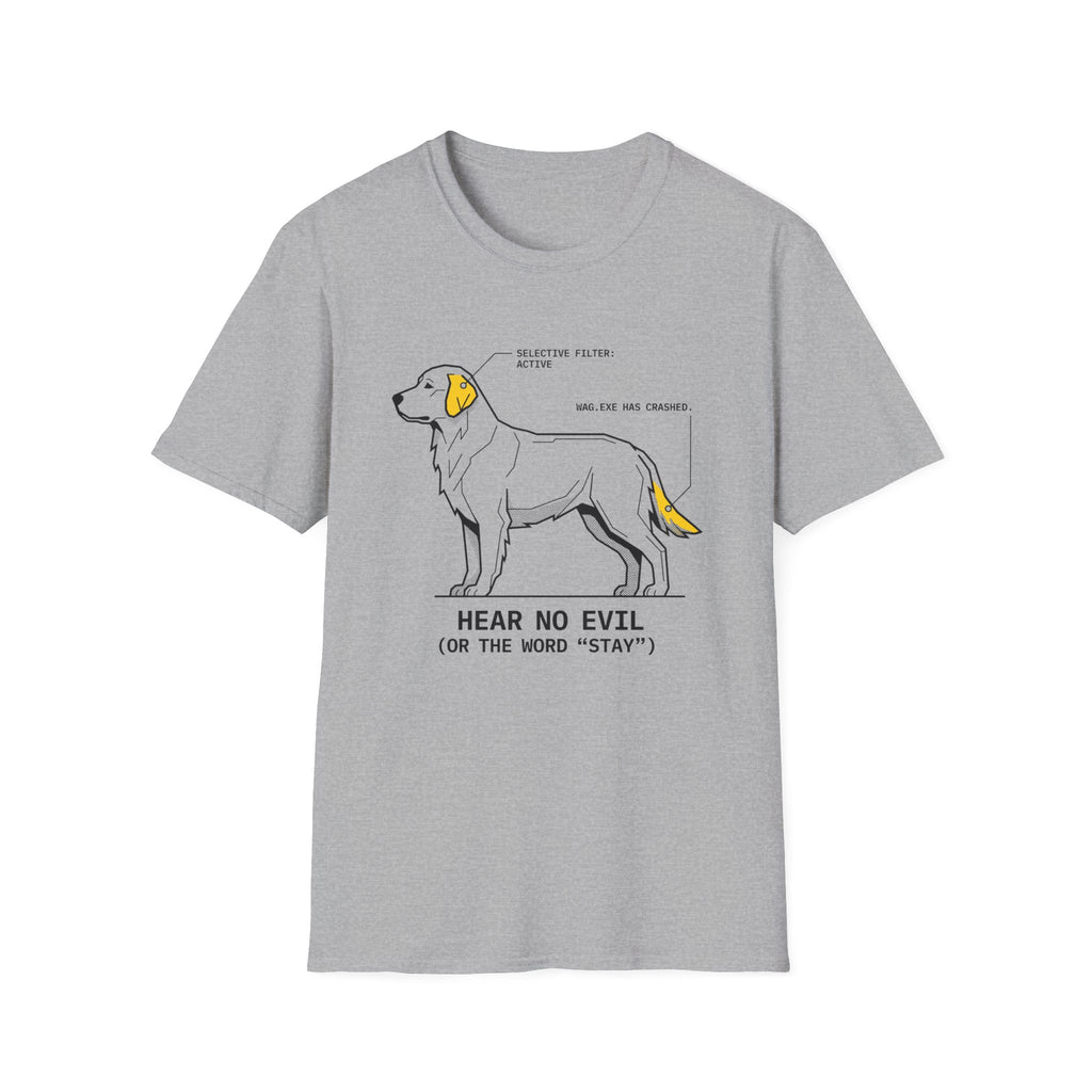 Hear No Evil Dog T-Shirt