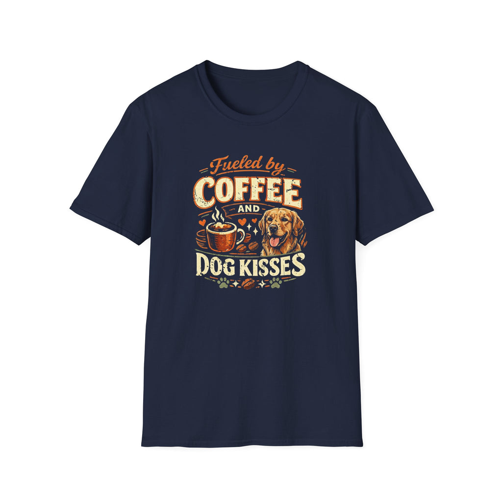 Coffee Kiss Golden Retriever Dog T-Shirt