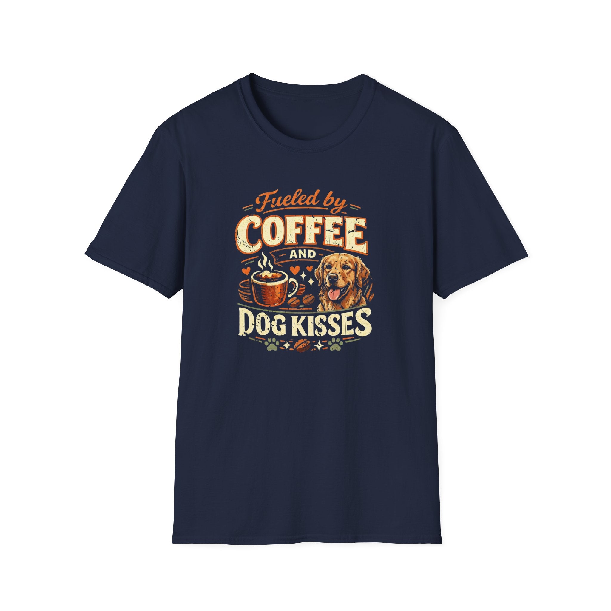 Coffee Kiss Golden Retriever Dog T-Shirt