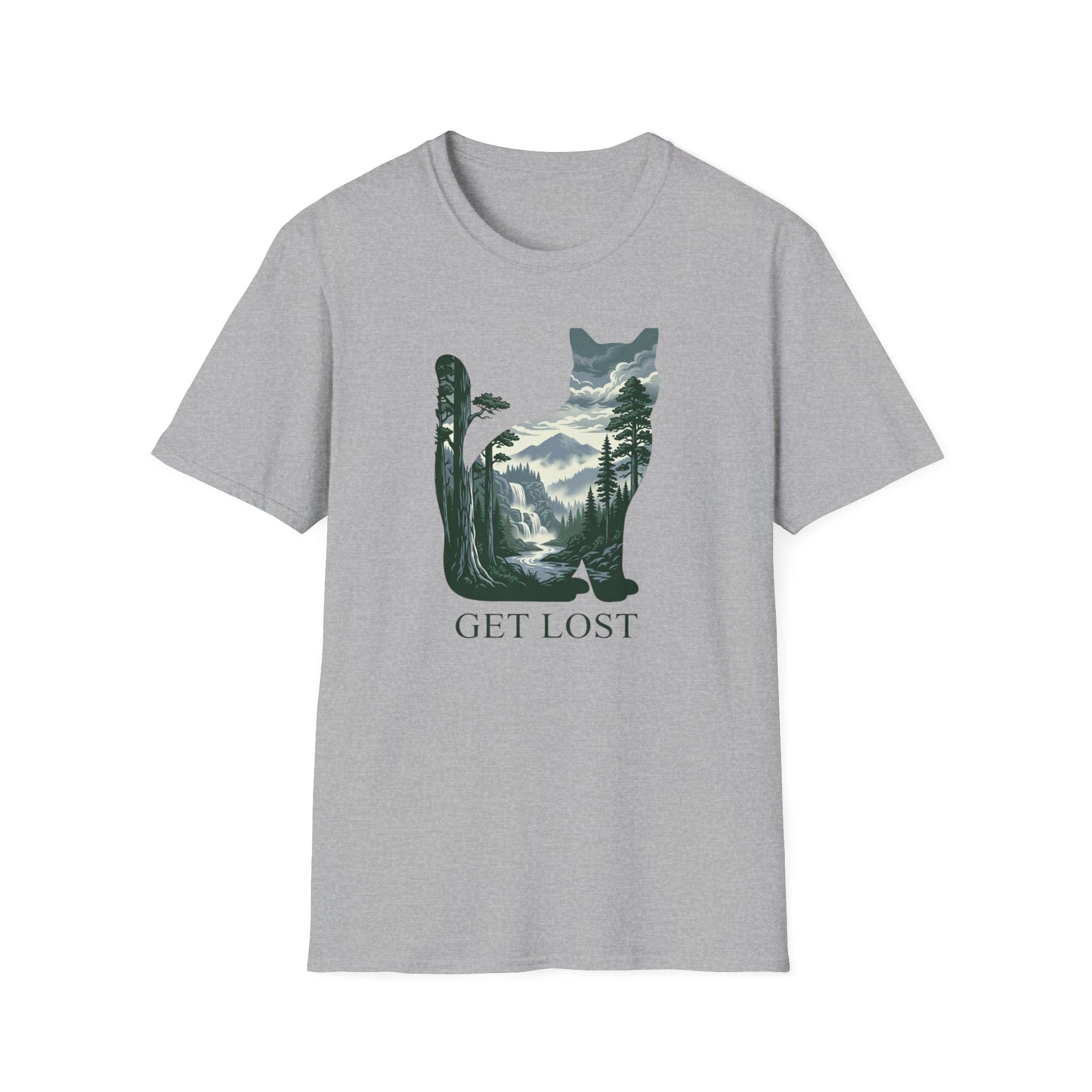 Get Lost Cat Nature Silhouette  T-Shirt