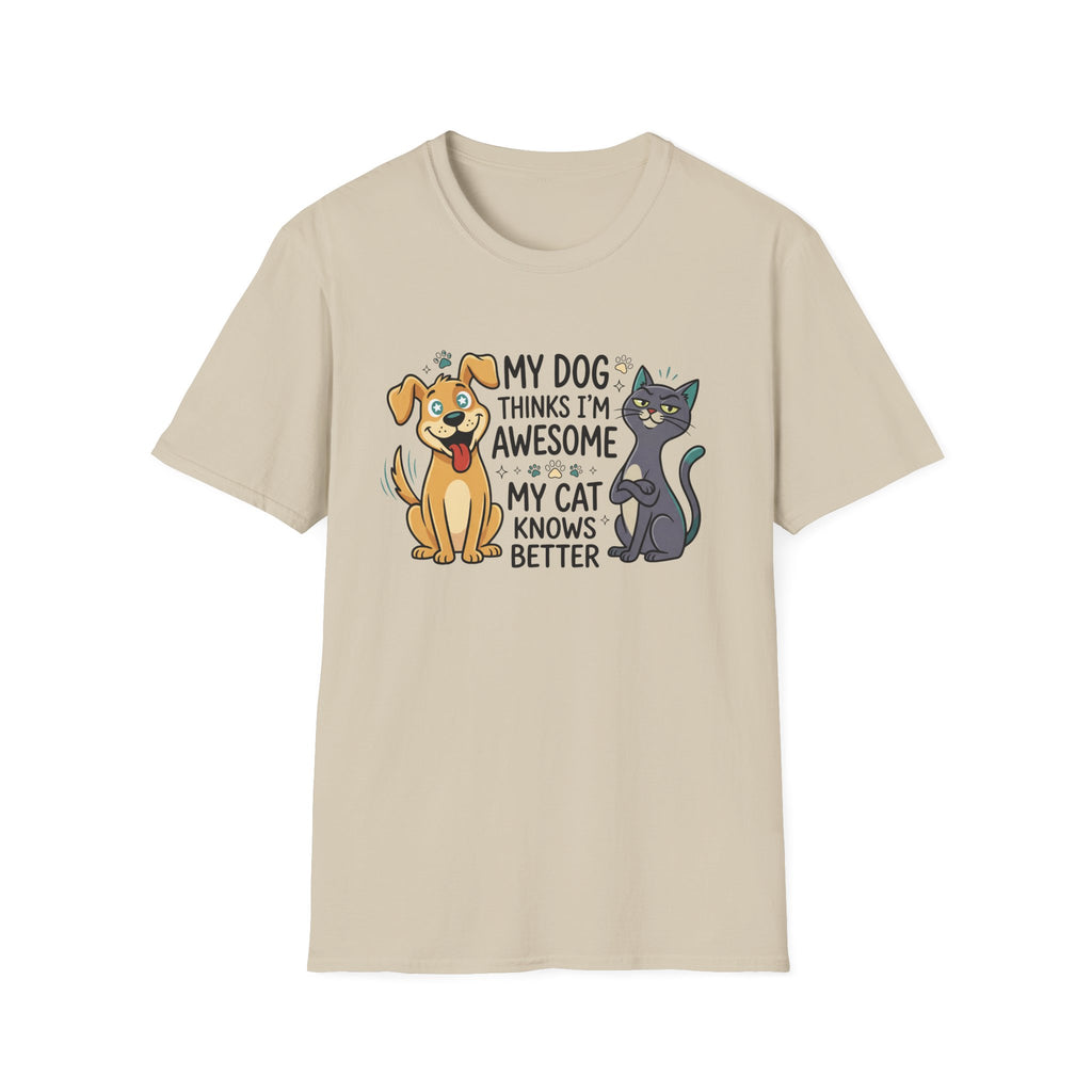 My Dog Thinks I'm Awesome Pet T-Shirt