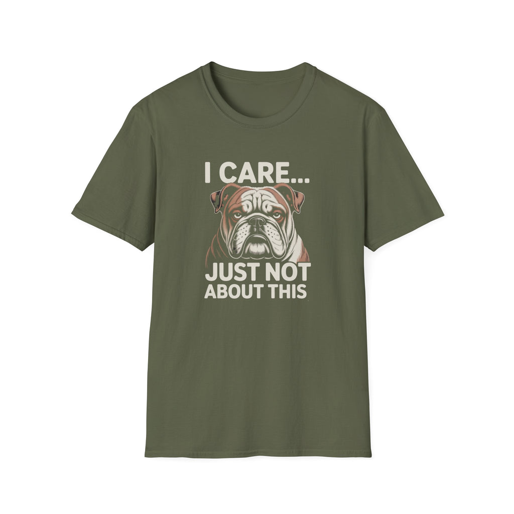 I Care Just Not About This English Bulldog Dark T-Shirt
