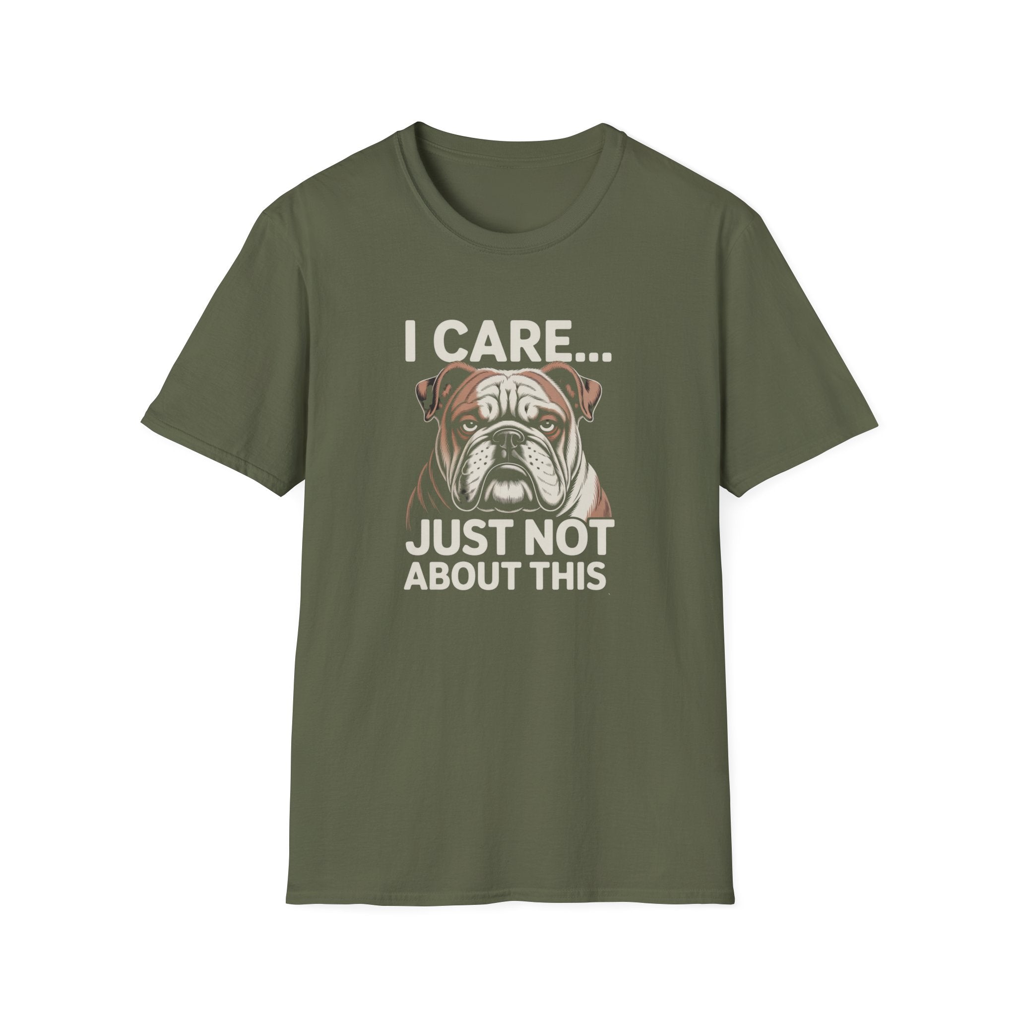 I Care Just Not About This English Bulldog Dark T-Shirt