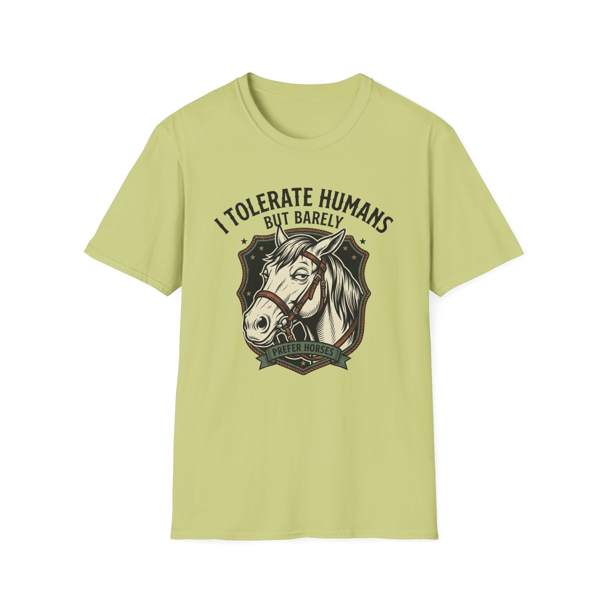I Tolerate Humans Horse T-Shirt