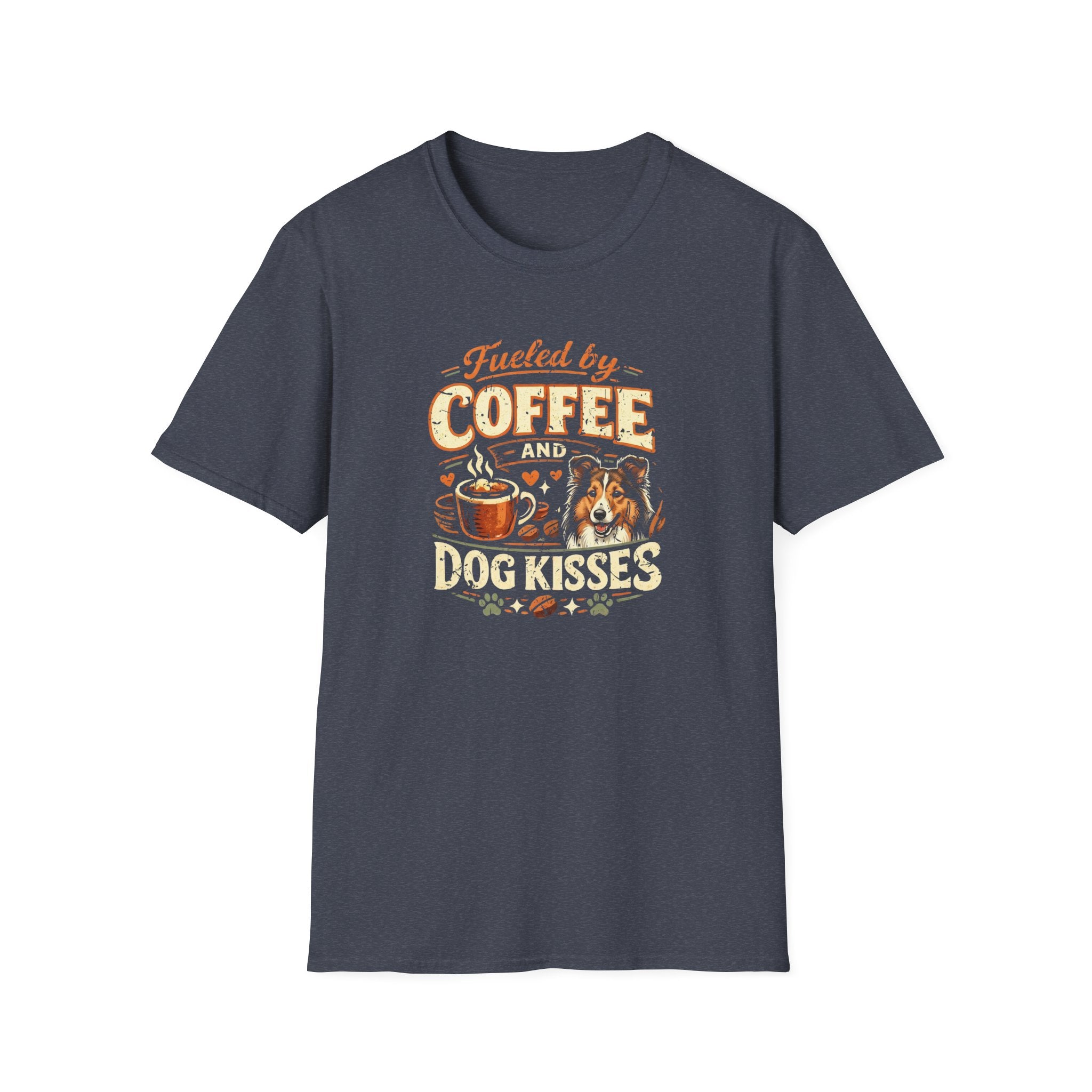 Coffee Kiss Sheltie Shetland Sheepdog Dog T-Shirt