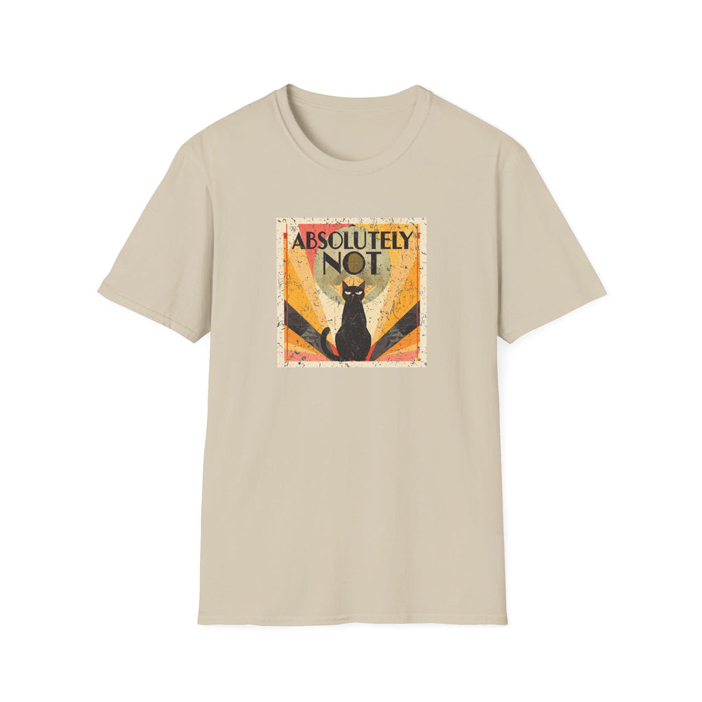 Art Deco Absolutely Not Cat  T-Shirt