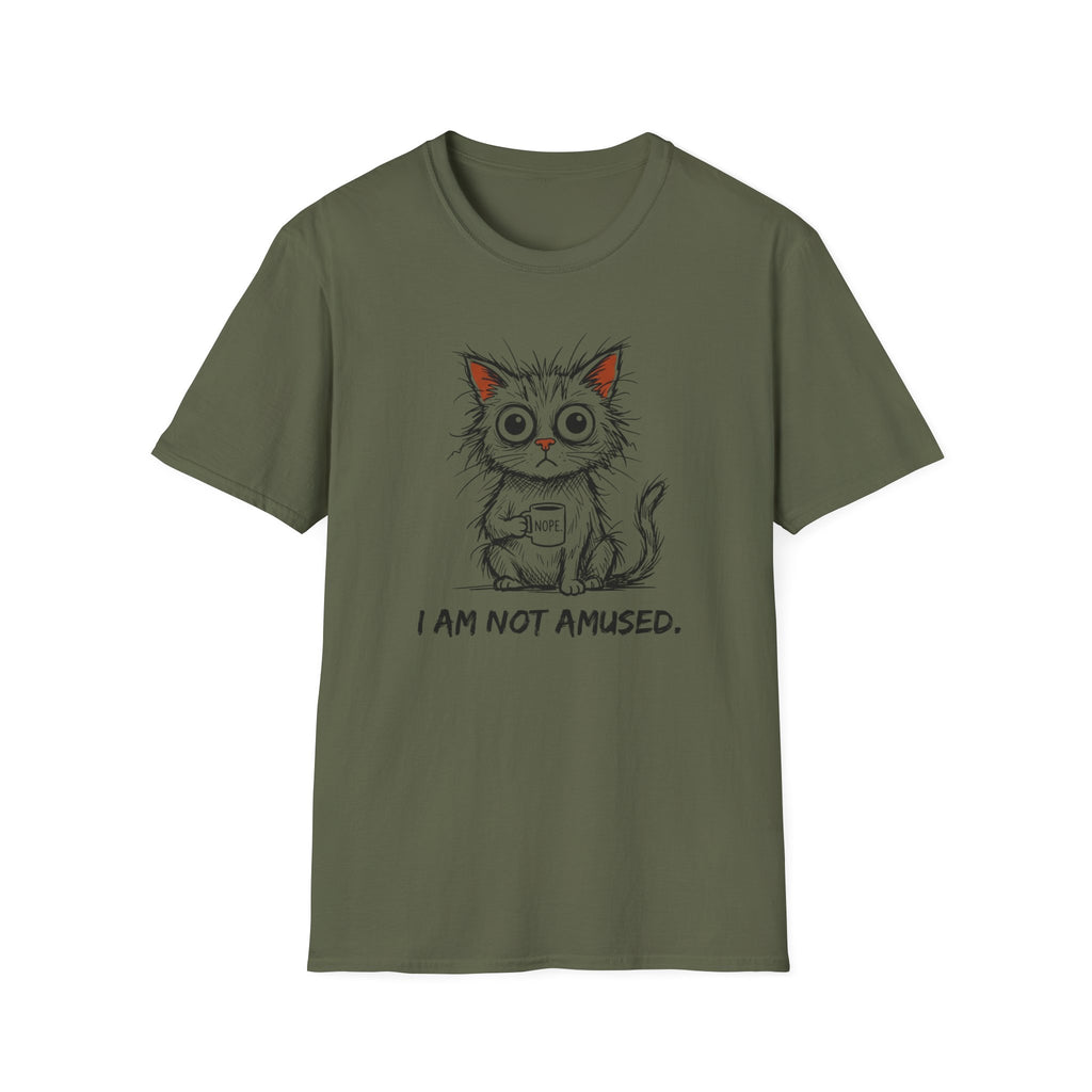 I Am Not Amused Nope Cup Cat T-Shirt