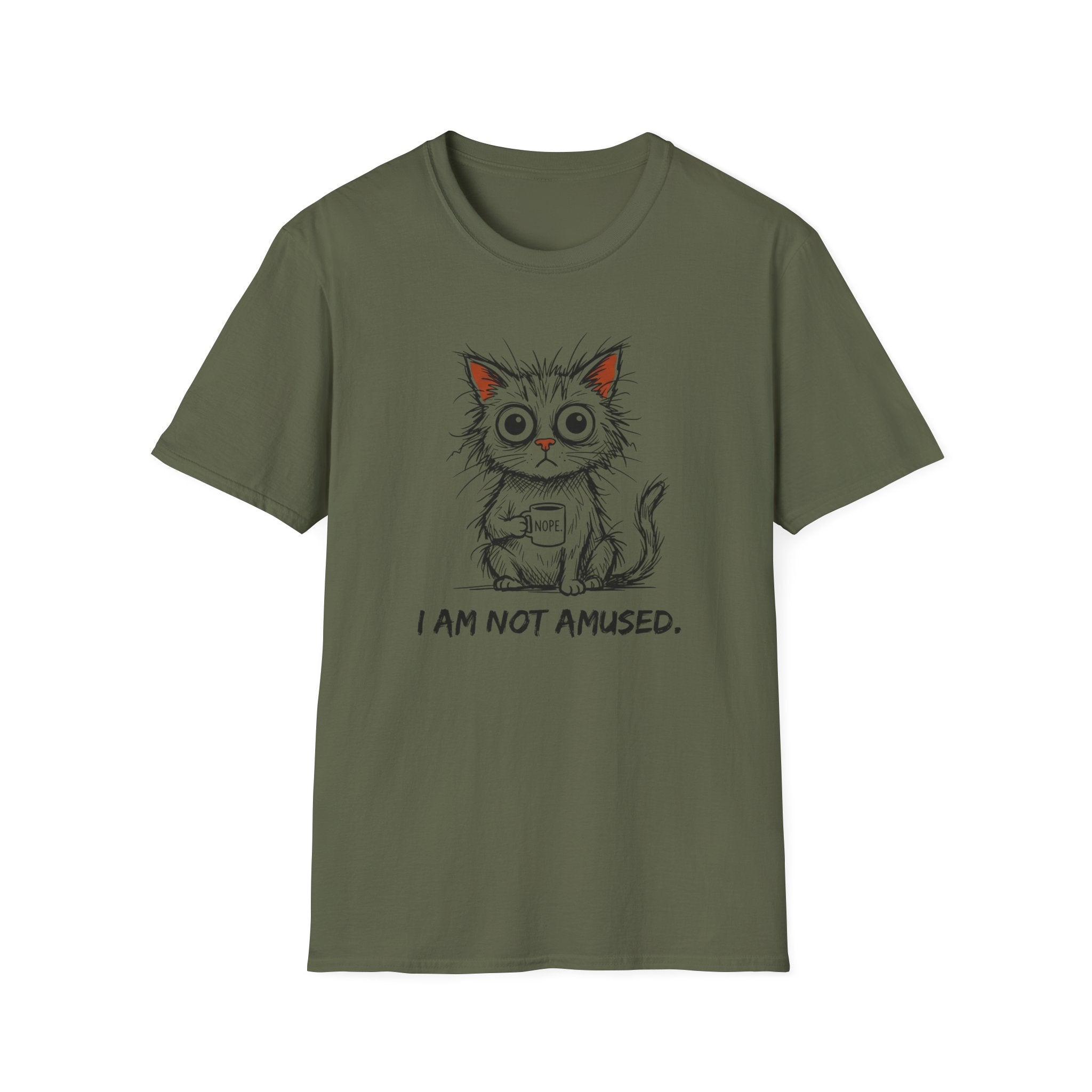 I Am Not Amused Nope Cup Cat T-Shirt