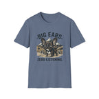 Big Ears Zero Listening French Bulldog T-shirt.