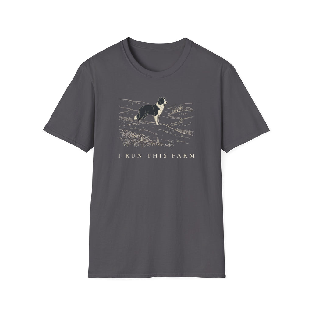 Run This Farm Border Collie Dog T-Shirt