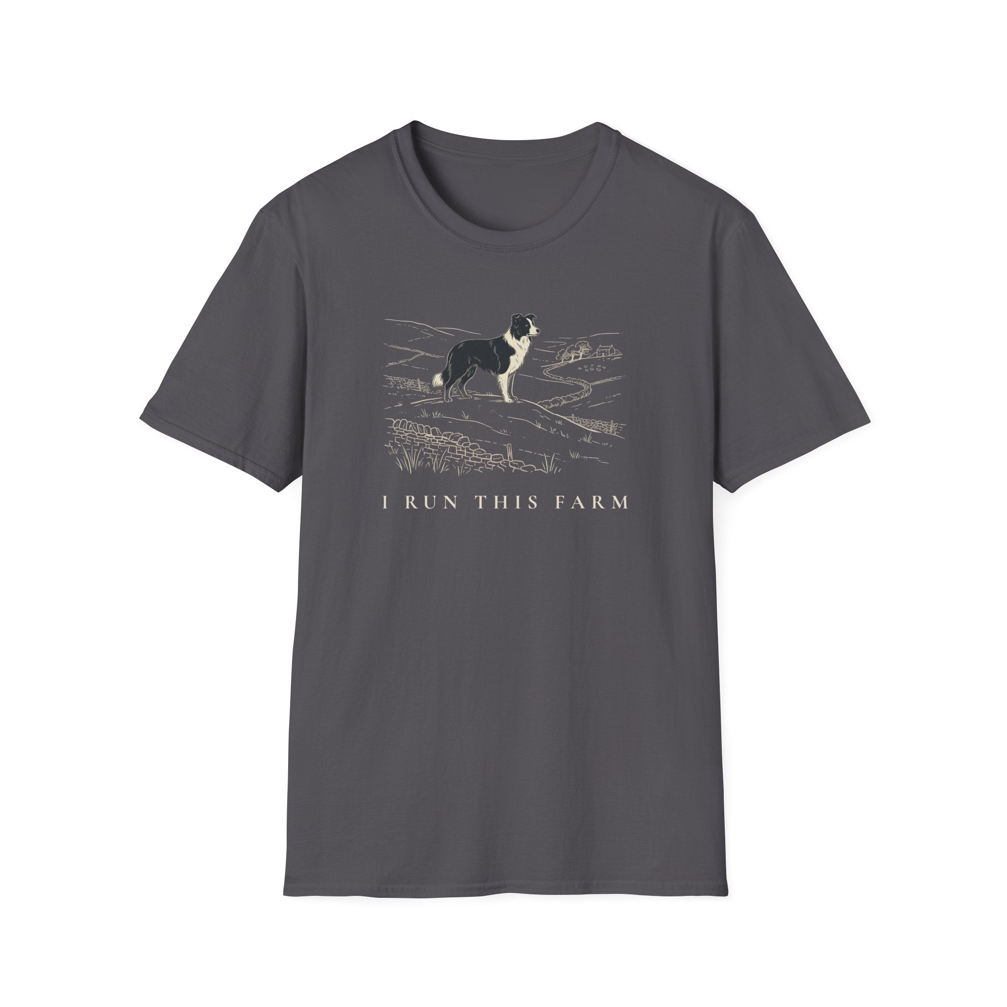 Run This Farm Border Collie Dog T-Shirt