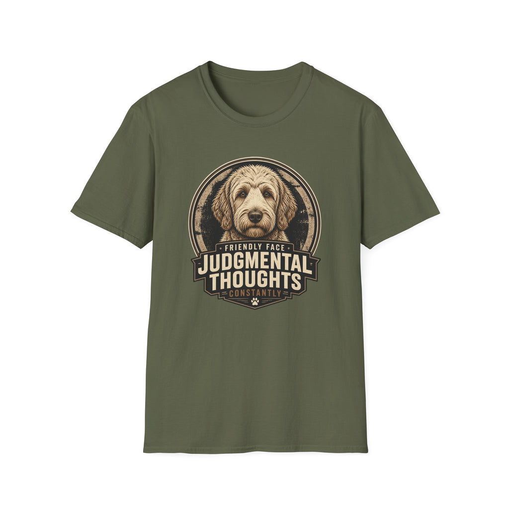 Judgmental Thoughts Labradoodle Dog T-Shirt
