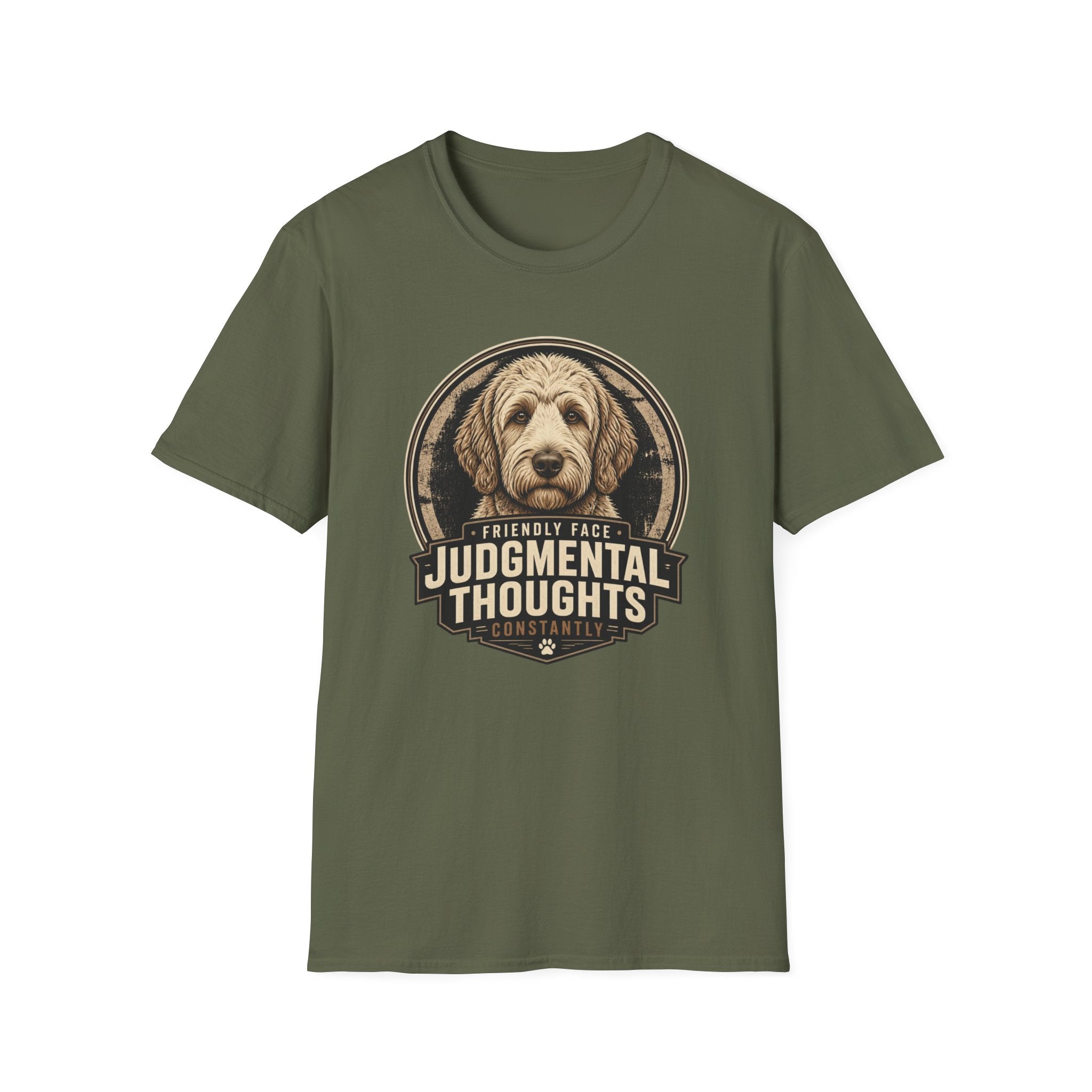 Judgmental Thoughts Labradoodle Dog T-Shirt
