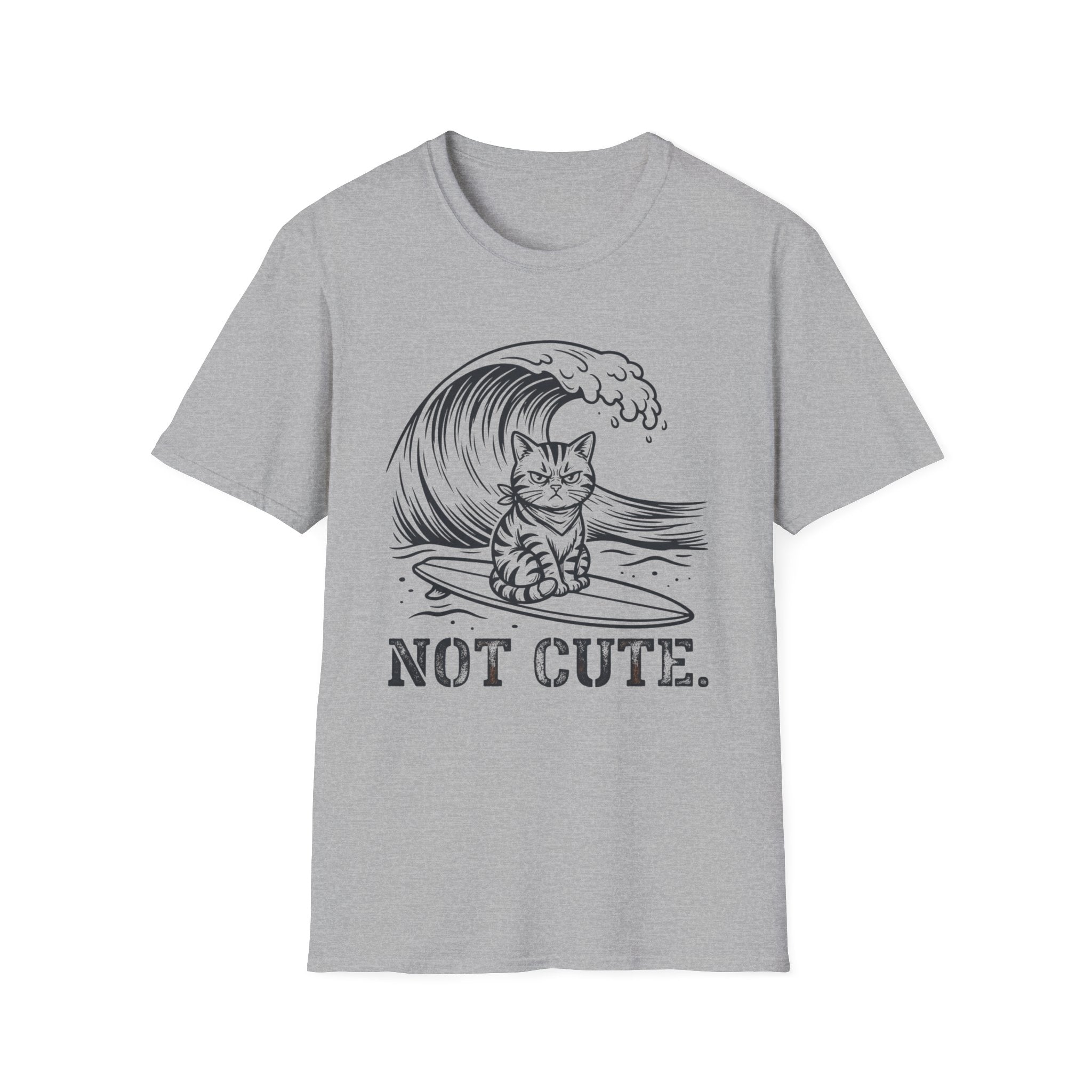 Not Cute Surf Cat T-Shirt