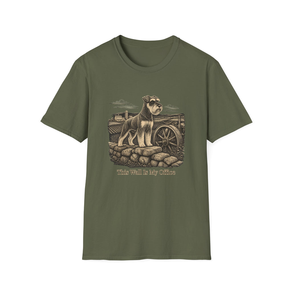 This Wall Is My Office Miniature Schnauzer Dog T-Shirt
