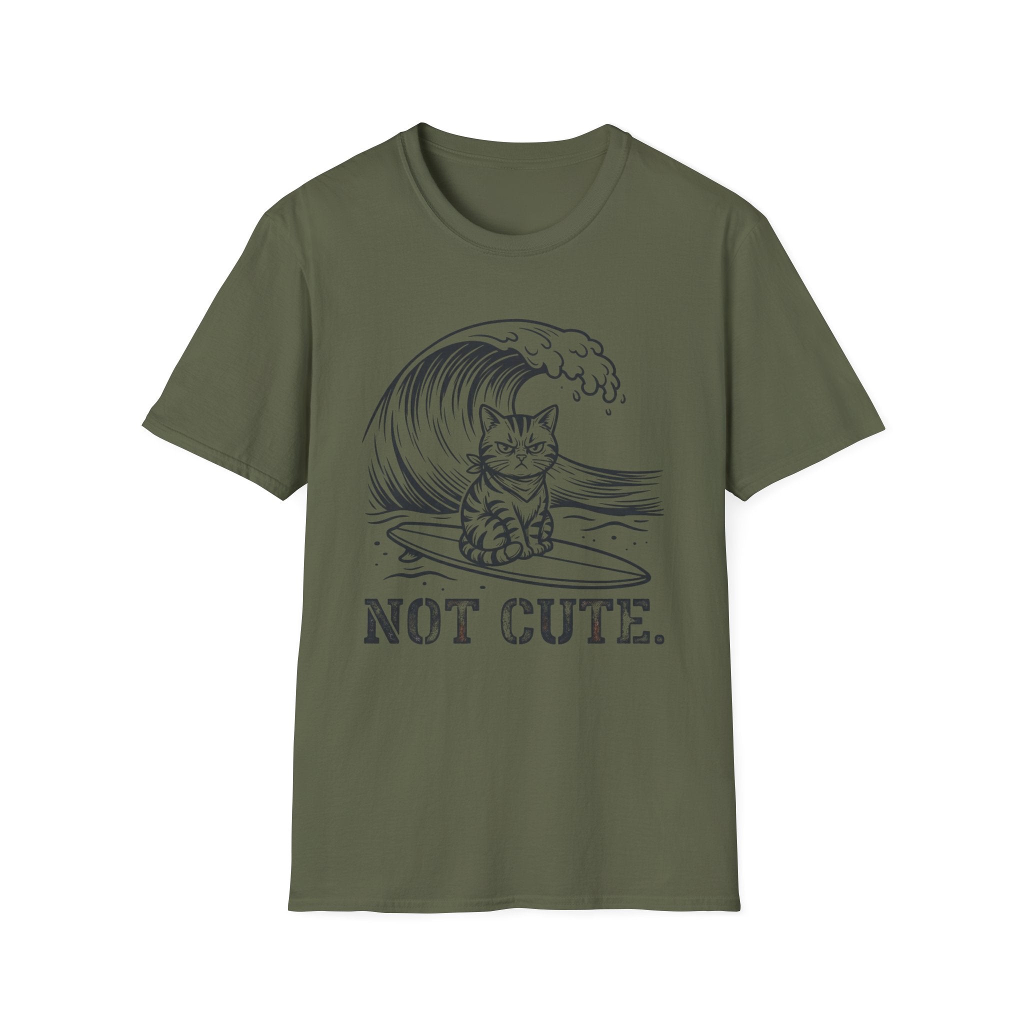 Not Cute Surf Cat T-Shirt
