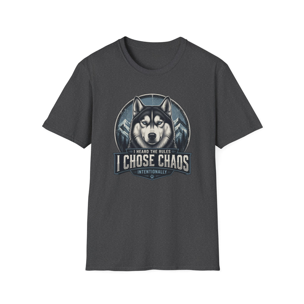 I Chose Chaos Husky Dog T-Shirt
