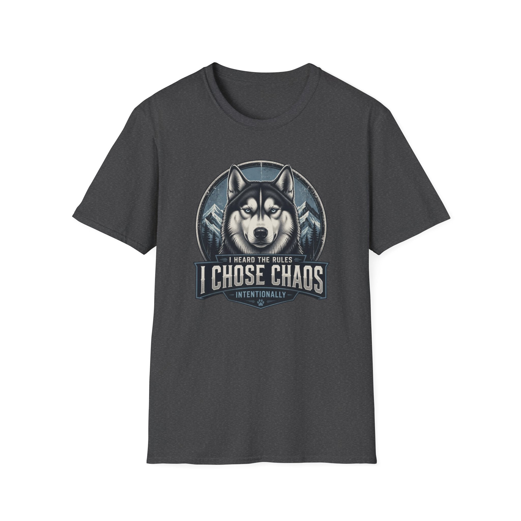 I Chose Chaos Husky Dog T-Shirt