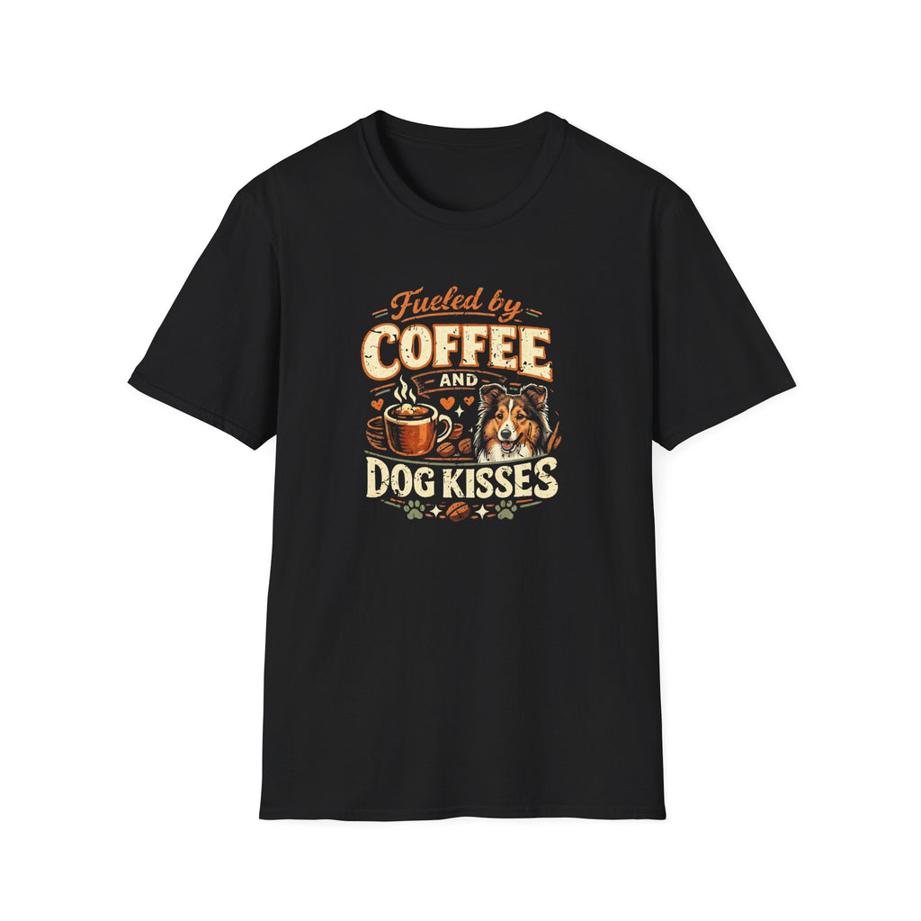 Coffee Kiss Sheltie Shetland Sheepdog Dog T-Shirt