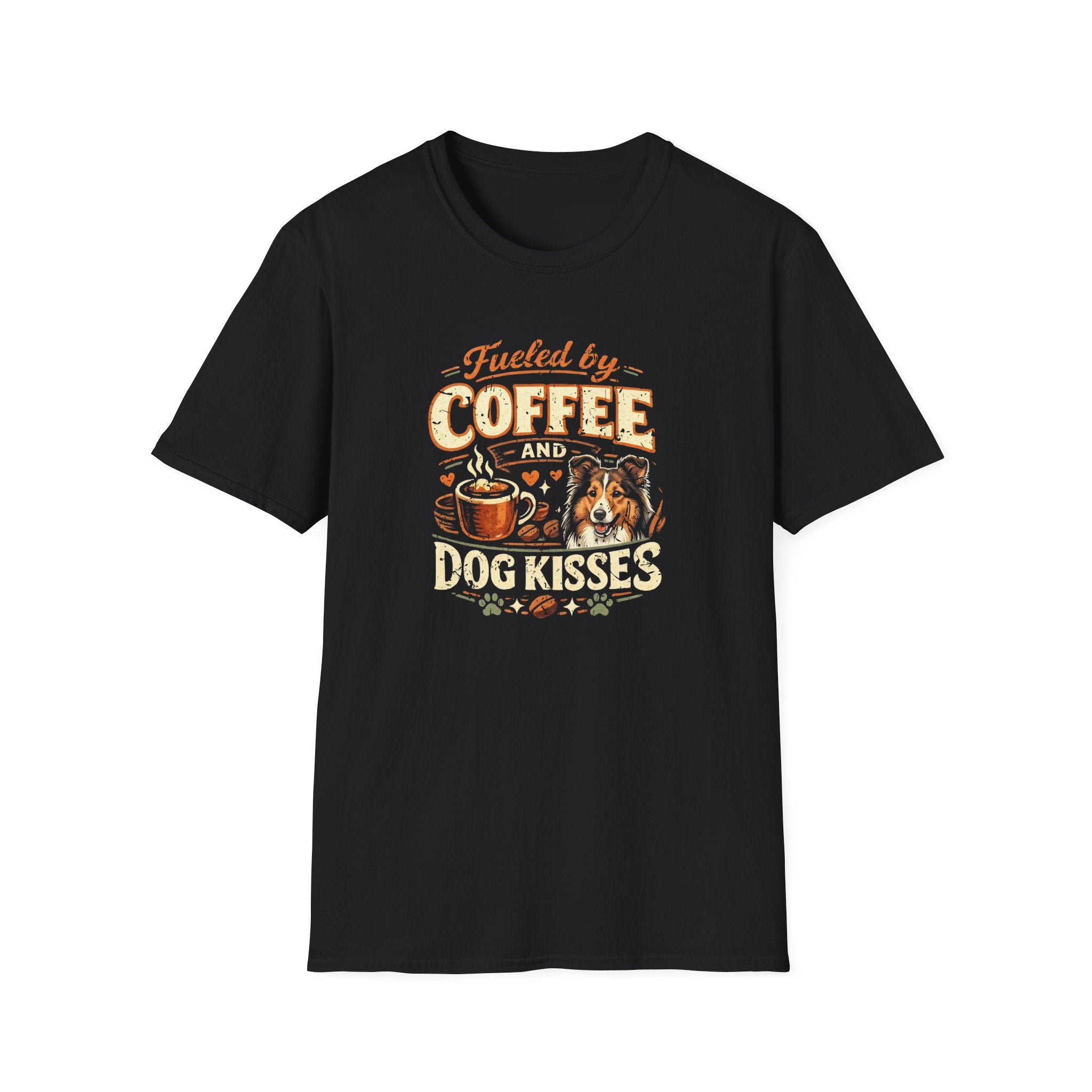 Coffee Kiss Sheltie Shetland Sheepdog Dog T-Shirt