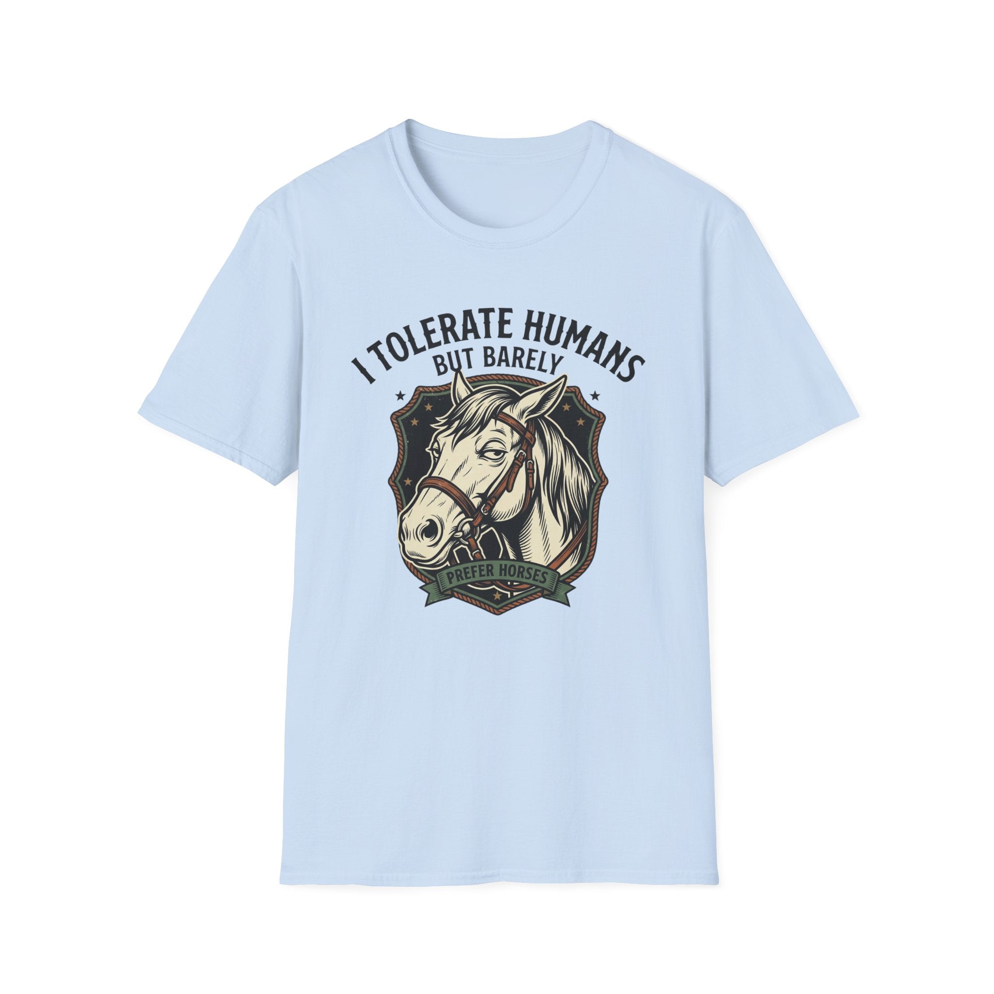 I Tolerate Humans Horse T-Shirt