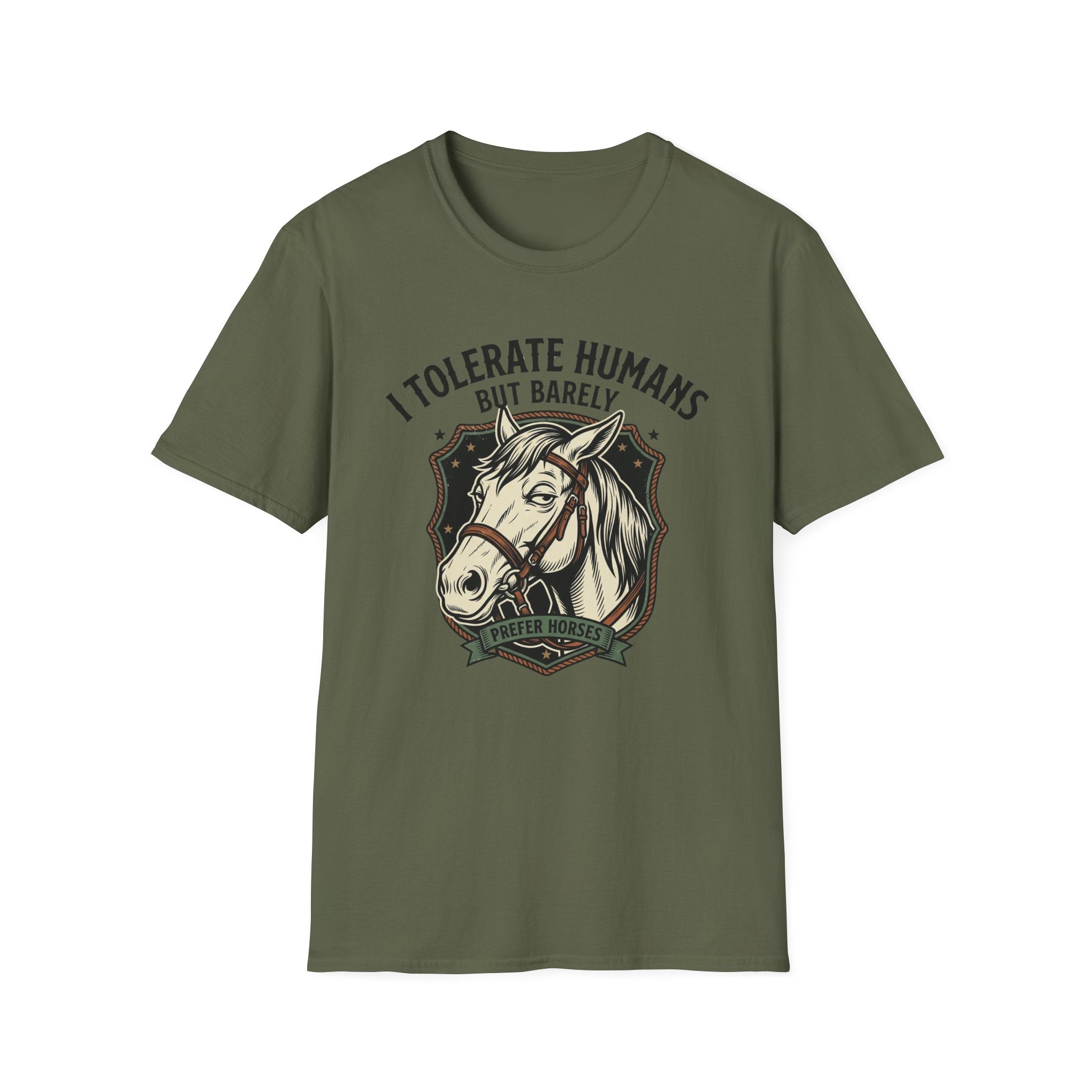 I Tolerate Humans Horse T-Shirt