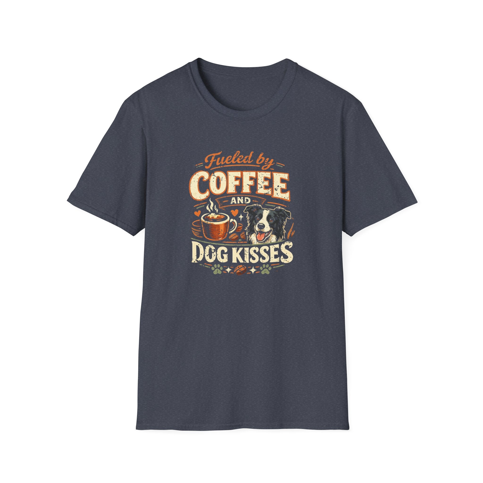 Coffee Kiss Border Collie Dog T-Shirt