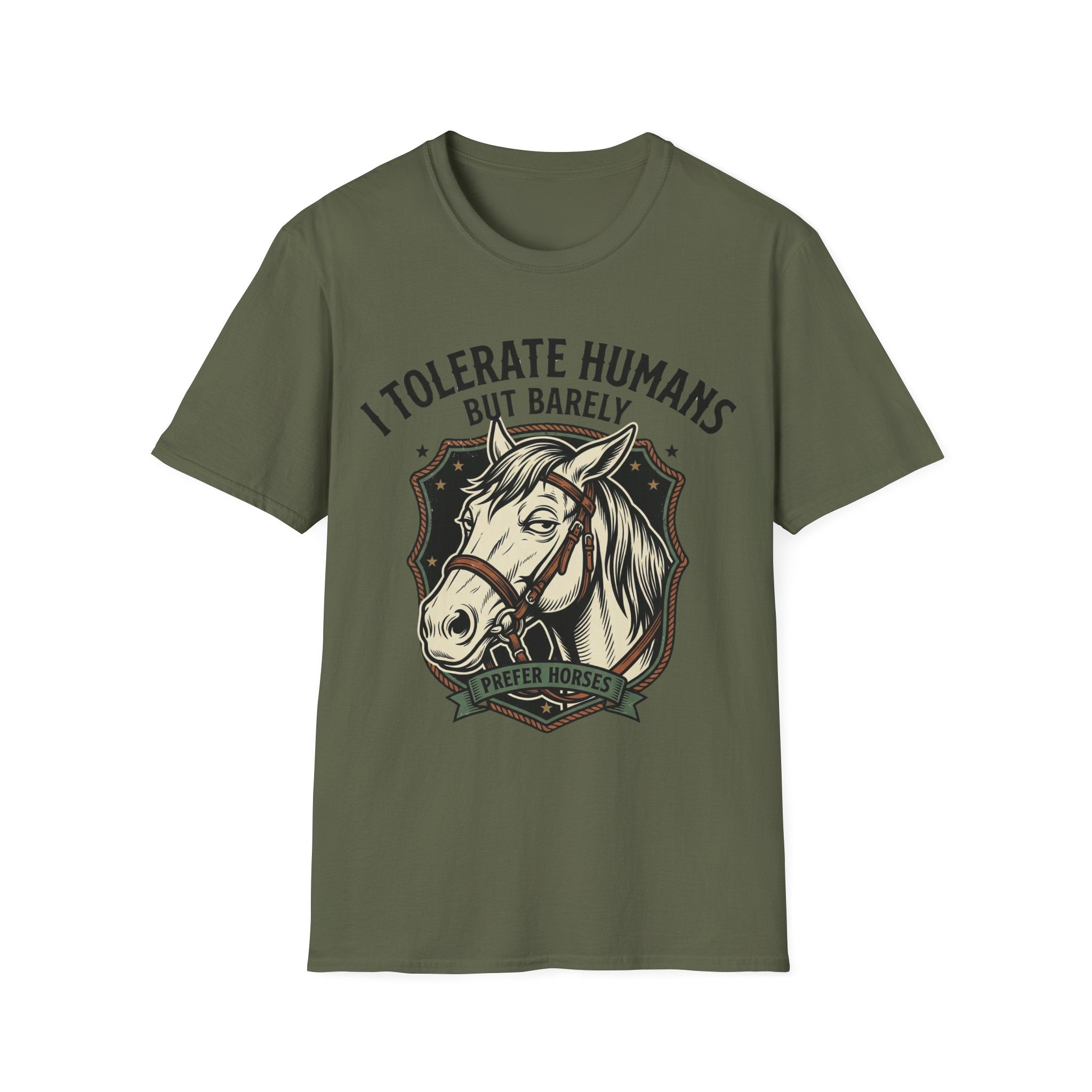 I Tolerate Humans Horse T-Shirt