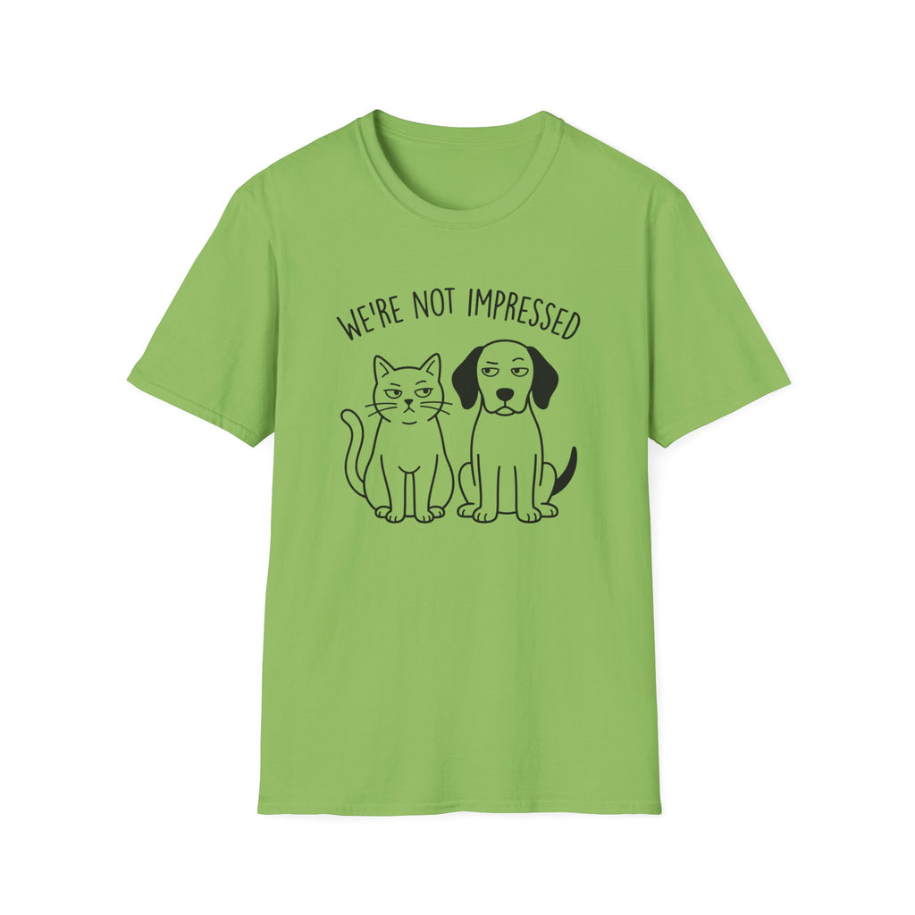 We're Not Impressed Cat and Dog T-Shirt