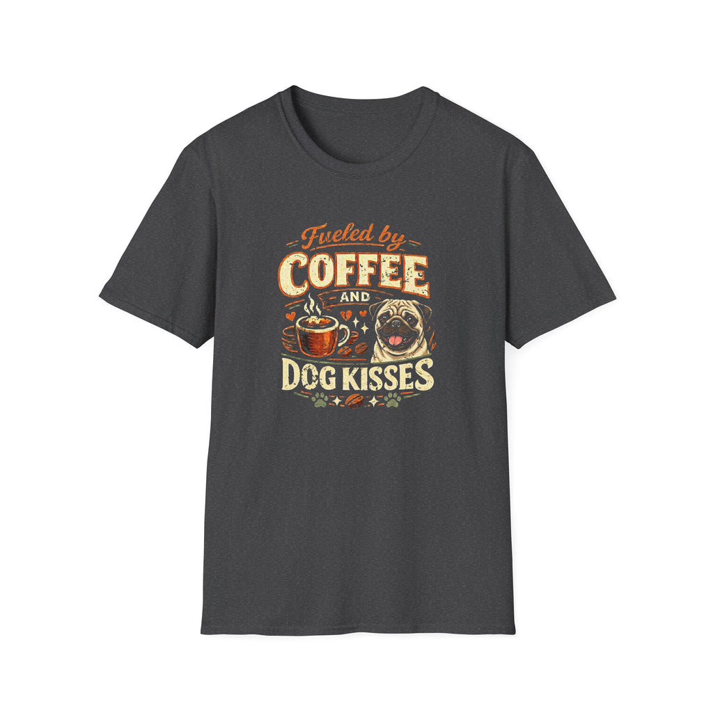 Coffee Kiss Pug Dog T-Shirt