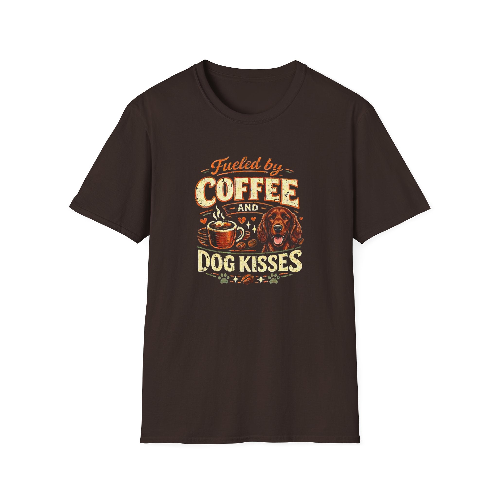 Coffee Kiss Irish Setter Dog T-Shirt