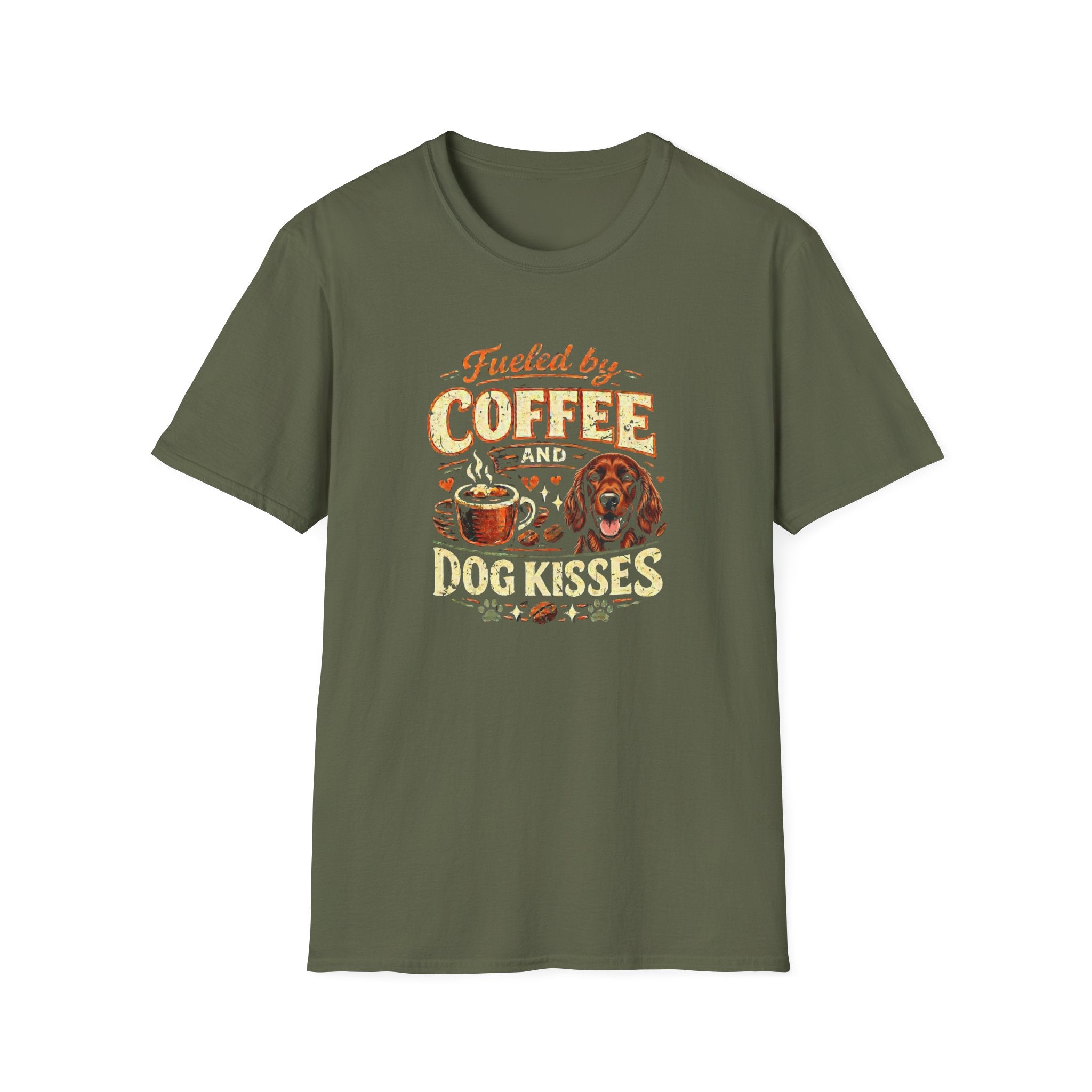 Coffee Kiss Irish Setter Dog T-Shirt