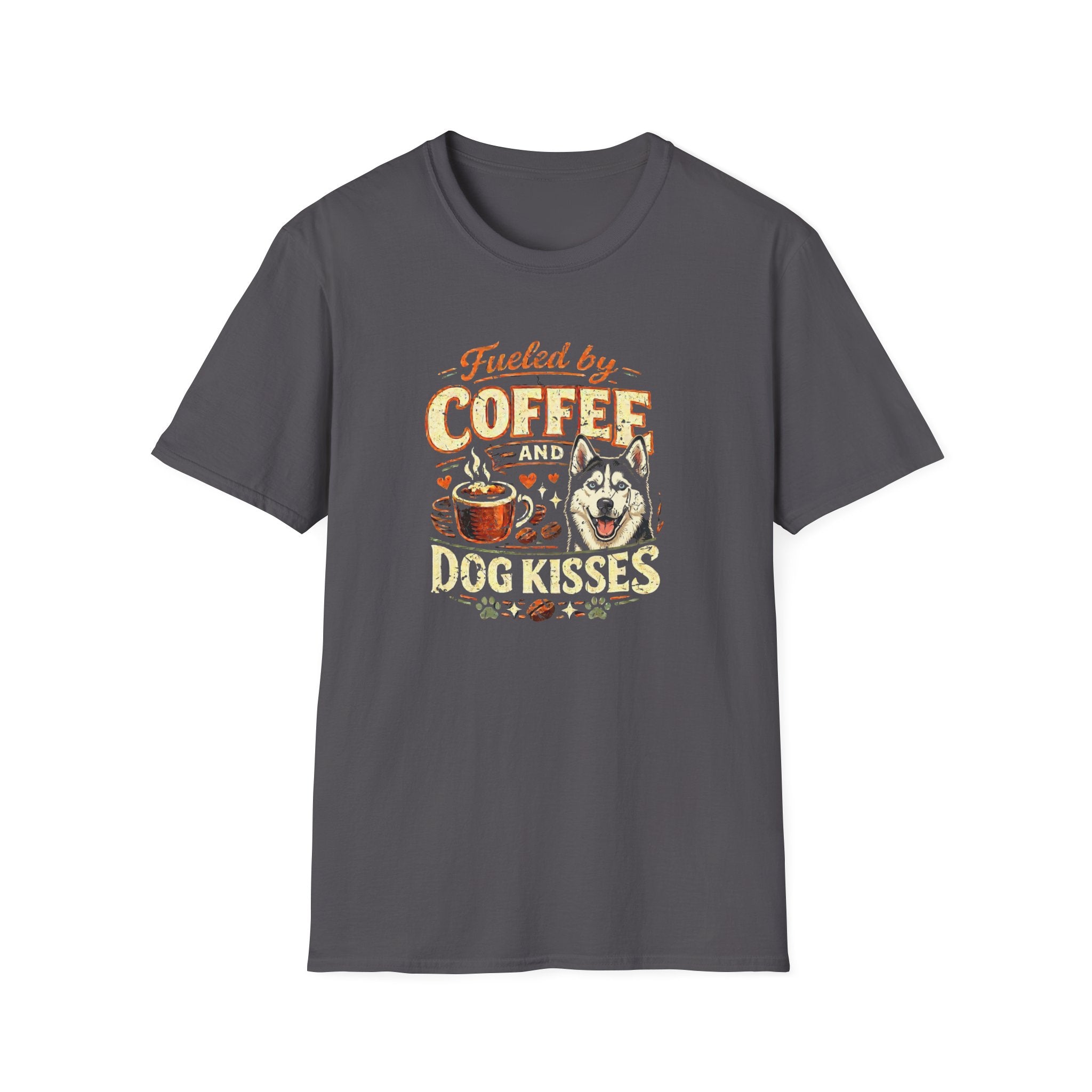 Coffee Kiss Husky Dog T-Shirt