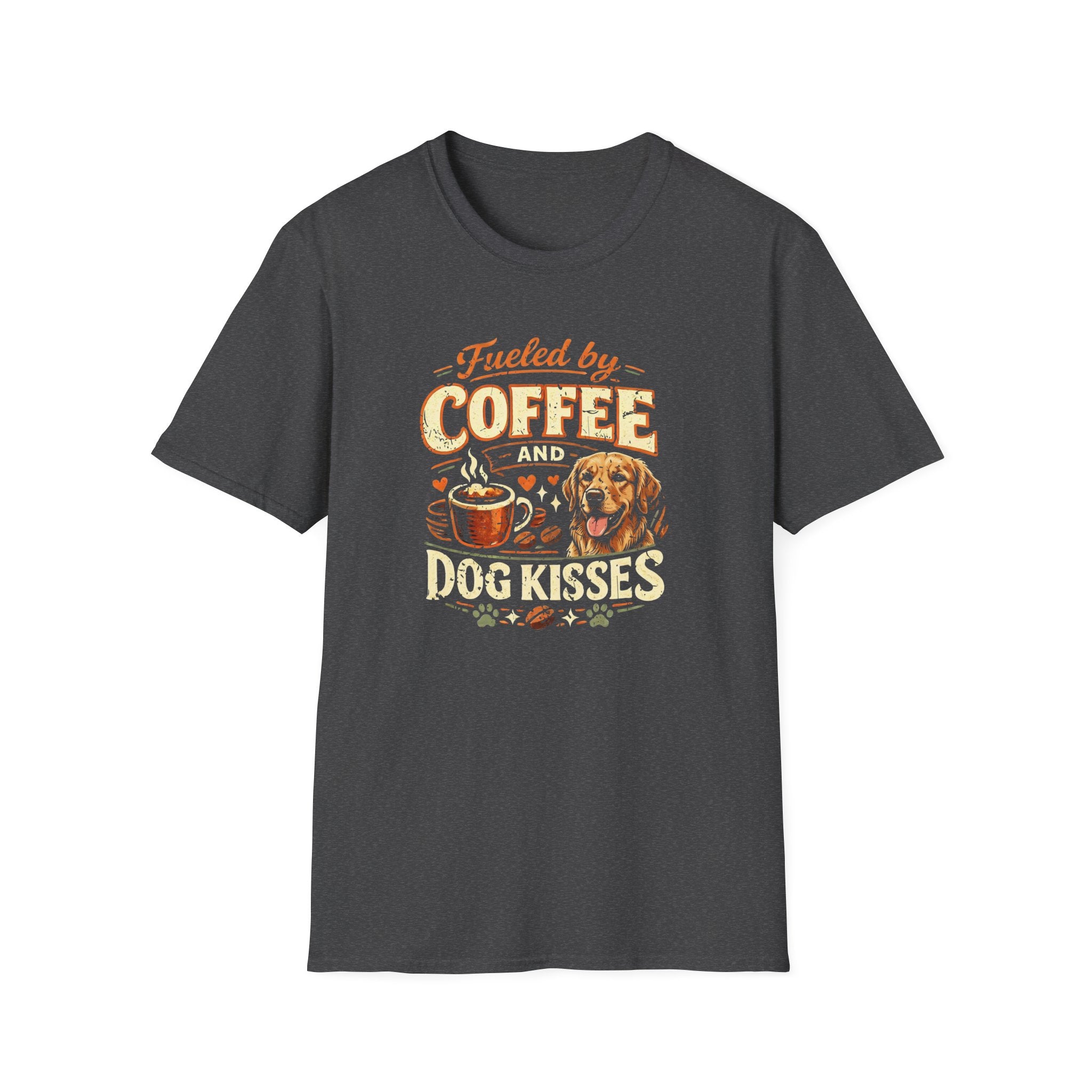 Coffee Kiss Golden Retriever Dog T-Shirt