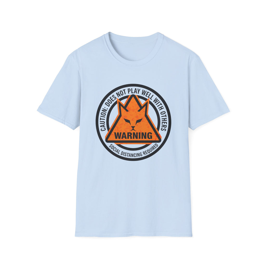 Caution Does Not Play Well Cat T-Shirt