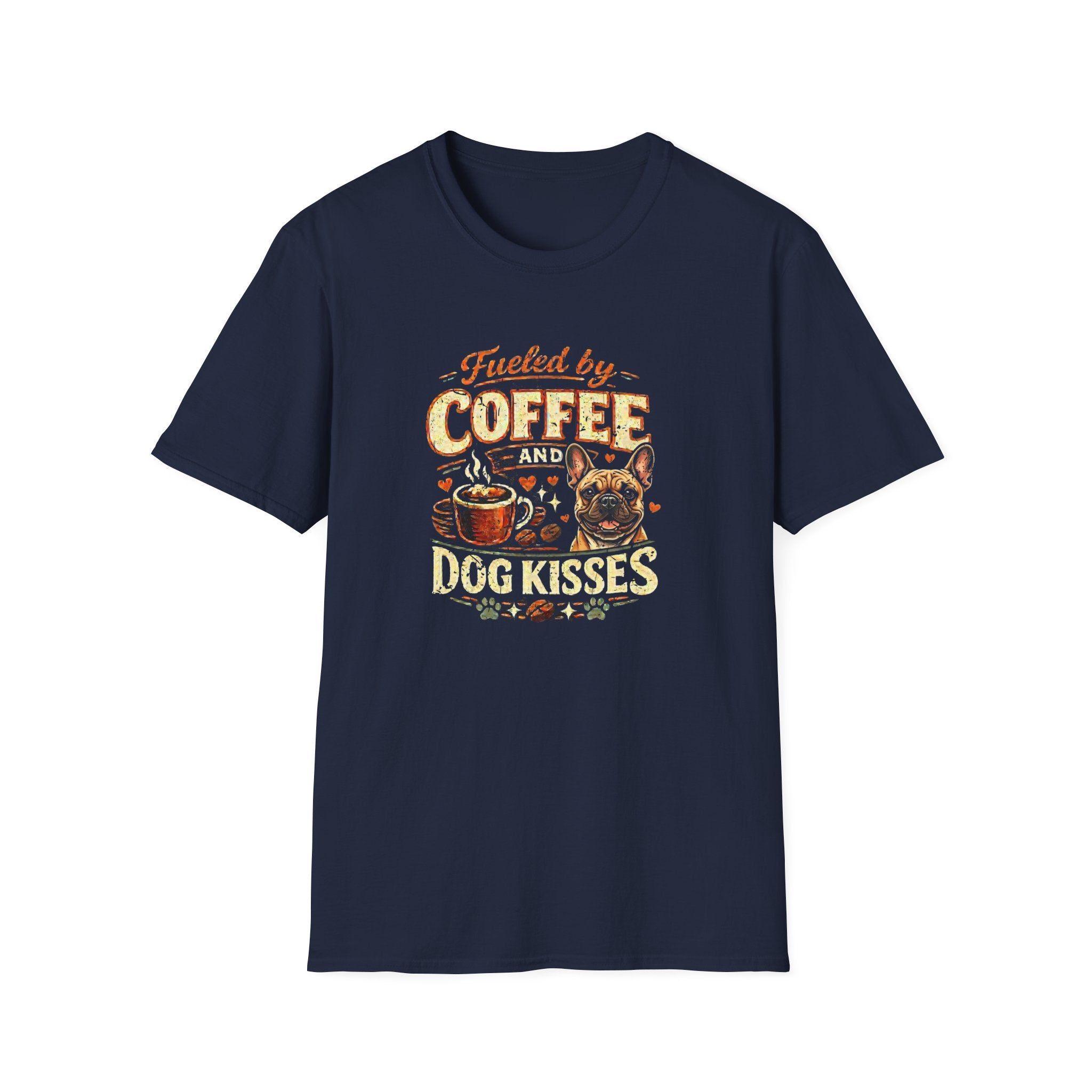 Coffee Kiss Frenchie Dog T-Shirt