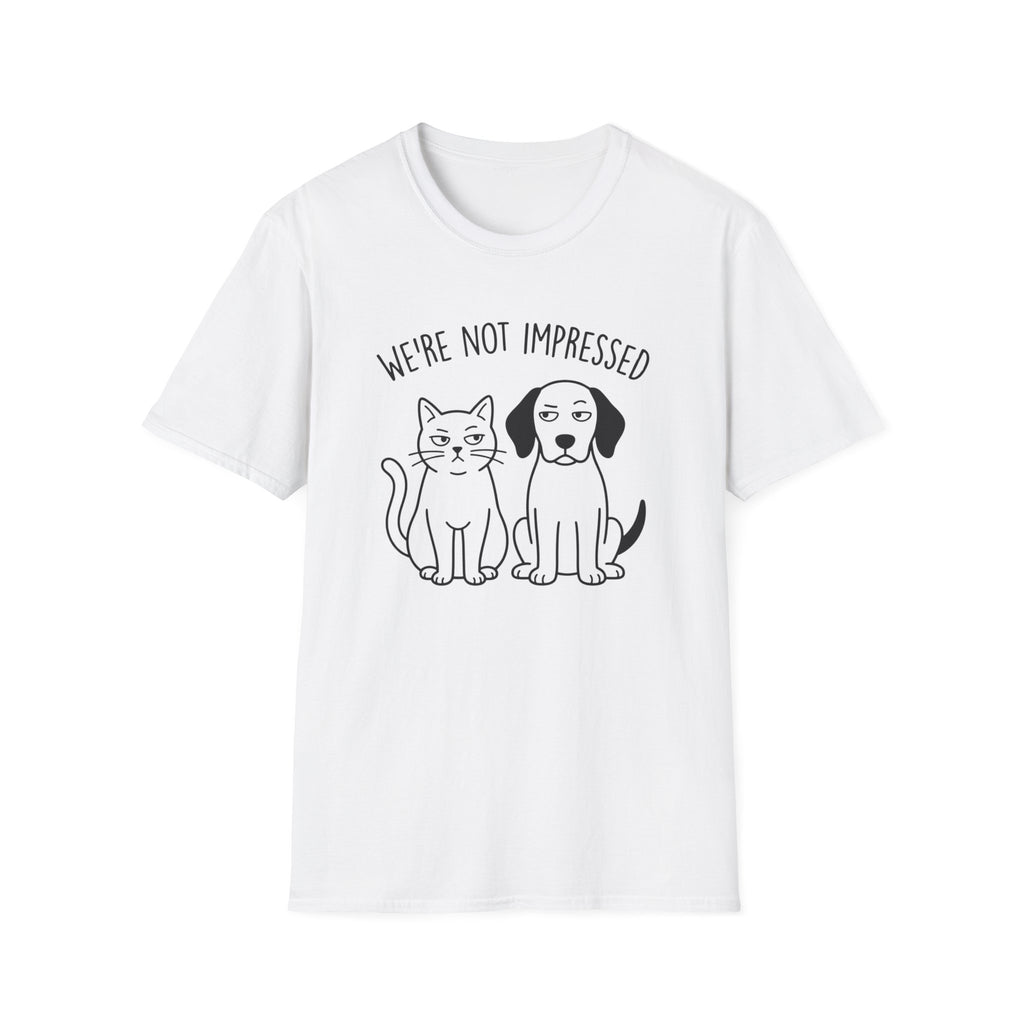 We're Not Impressed Cat and Dog T-Shirt
