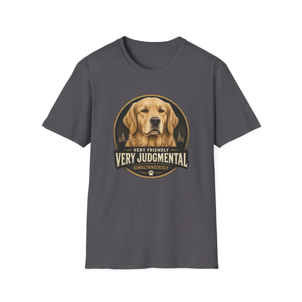 Very Judgmental Golden Retriever Dog T-Shirt
