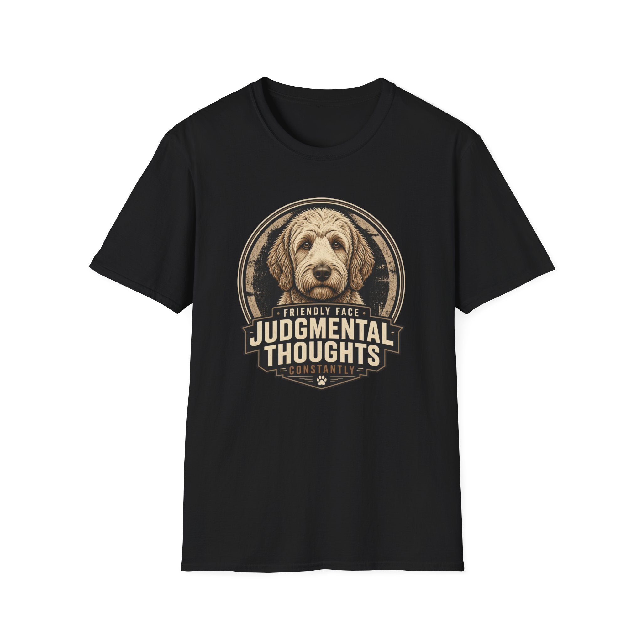 Judgmental Thoughts Labradoodle Dog T-Shirt