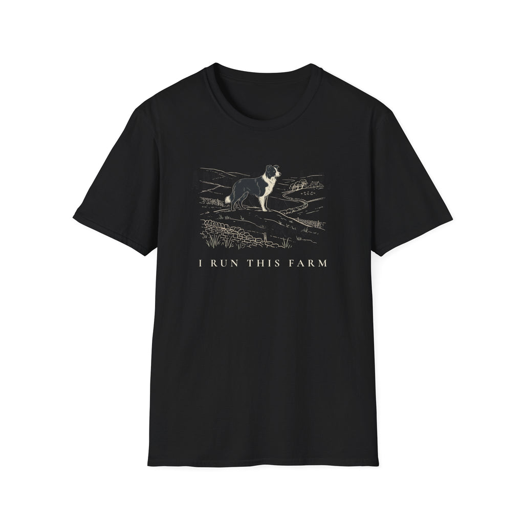 Run This Farm Border Collie Dog T-Shirt